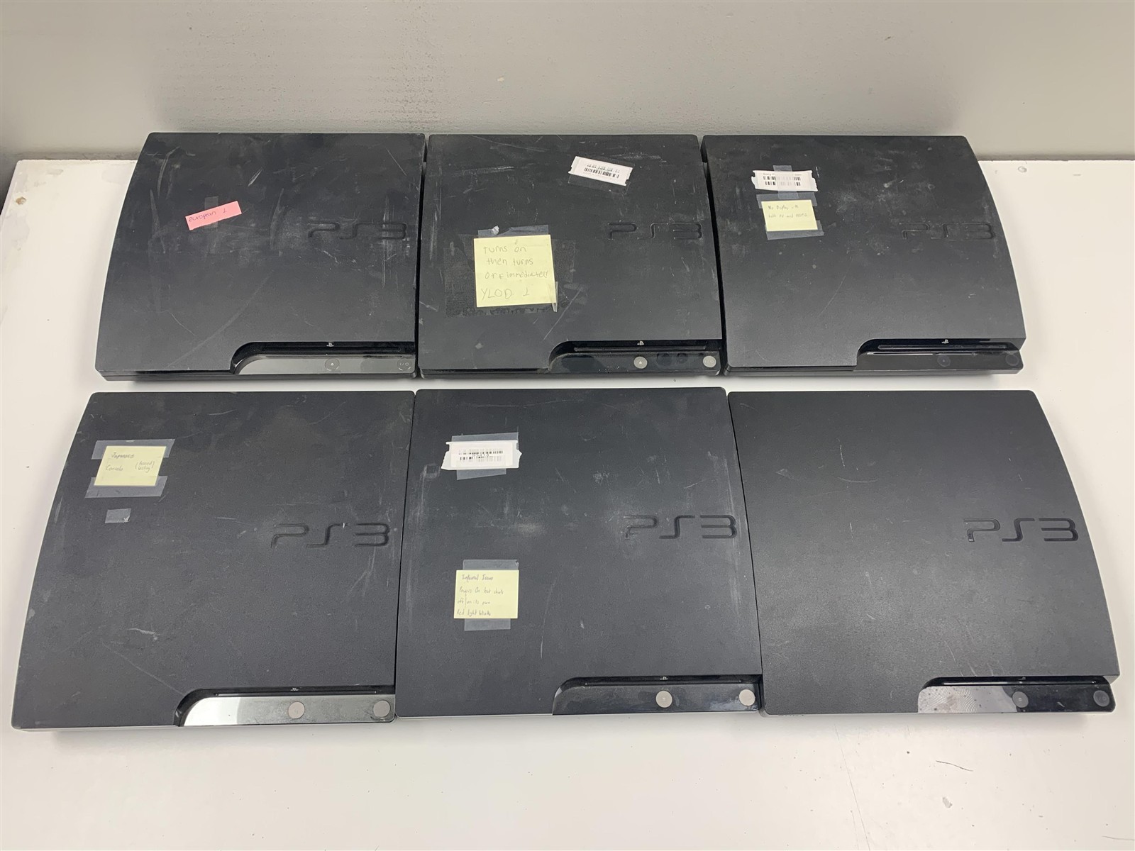 Bulk Lot 6 Sony PS3 Slim Consoles Broken For Parts or Repair Wholesale