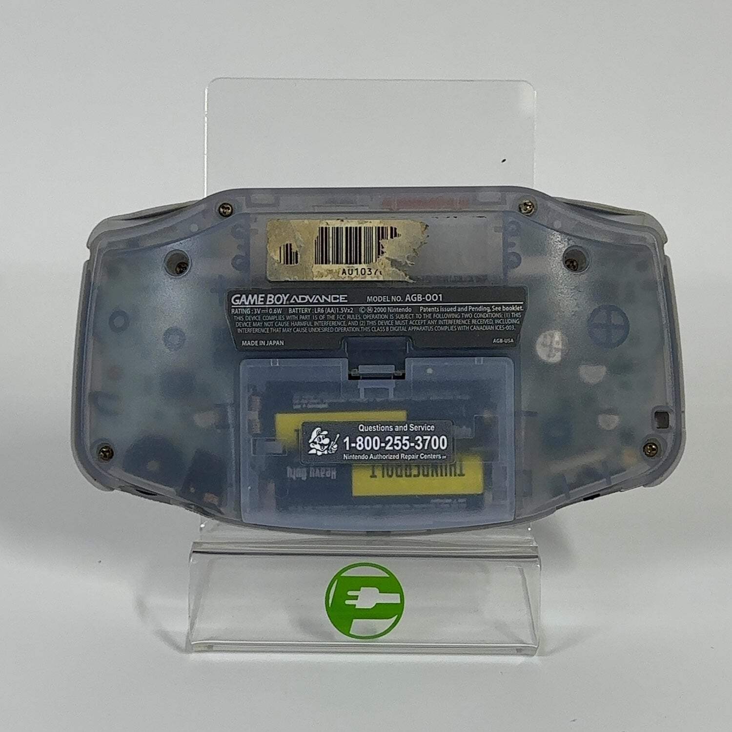 Nintendo Game Boy Advance Clear Handheld Game Console AGB-001