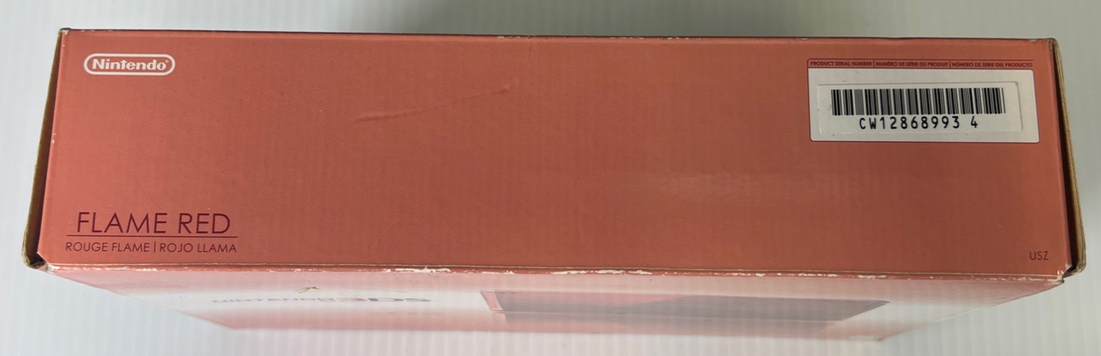 Flame Red Nintendo 3DS Console Box And Paperwork Only