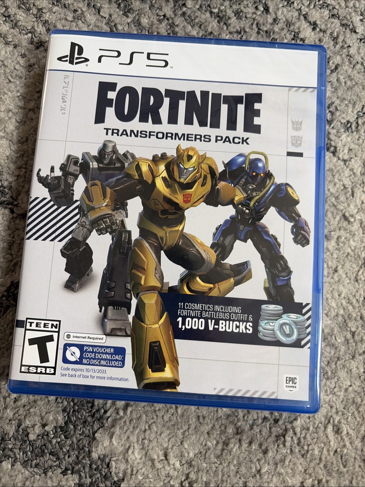 Fortnite Transformers Pack w/1,000 V-Bucks – PlayStation 5 PS5/PS4 NEW