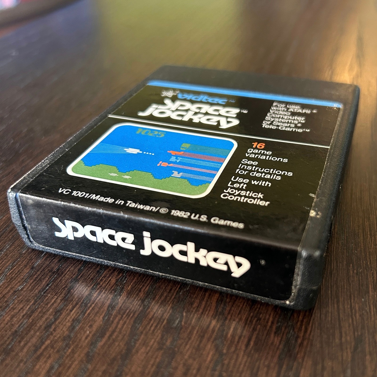 1982 Space Jockey Atari 2600 Video Game Cartridge by Vidtec + U.S. Games TESTED