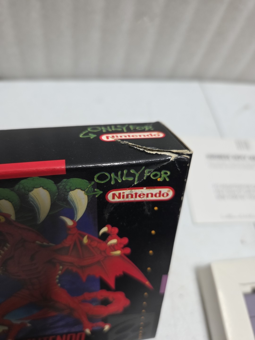 Tested – Super Metroid Super Nintendo SNES Complete In Box CIB (Dmg Box)