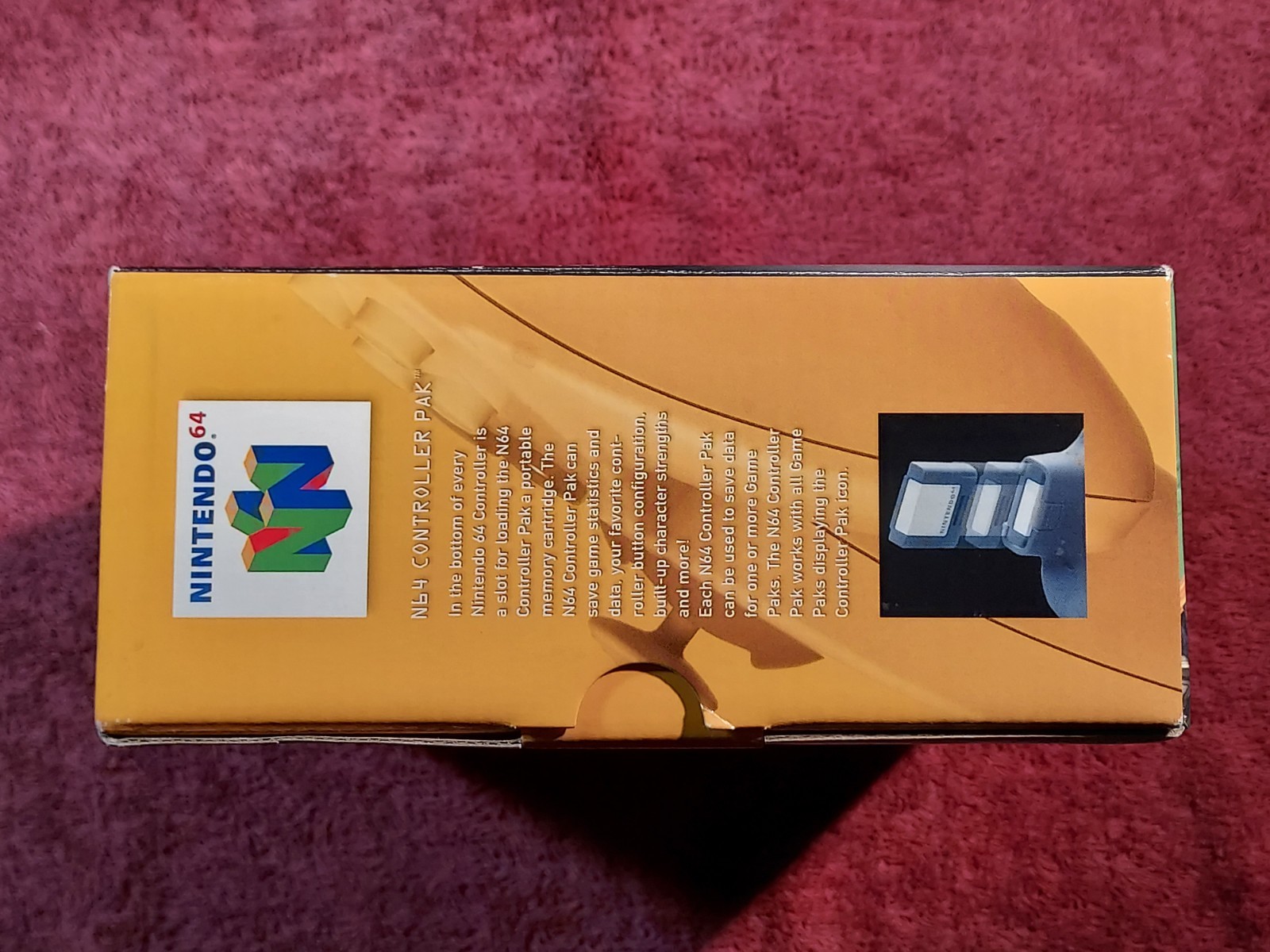 Official Nintendo 64 N64 Yellow Controller CIB Complete in Box Original Genuine