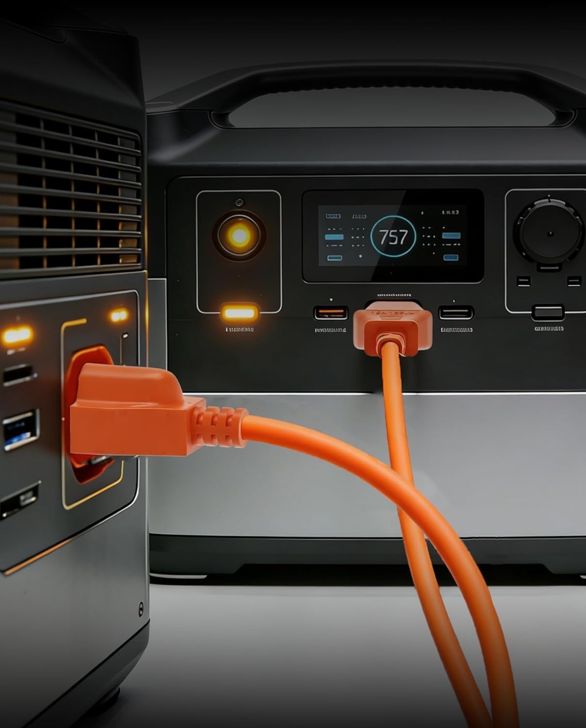 16FT Orange AC Power Cord with Male-Female Connector for Versatile Compatibility