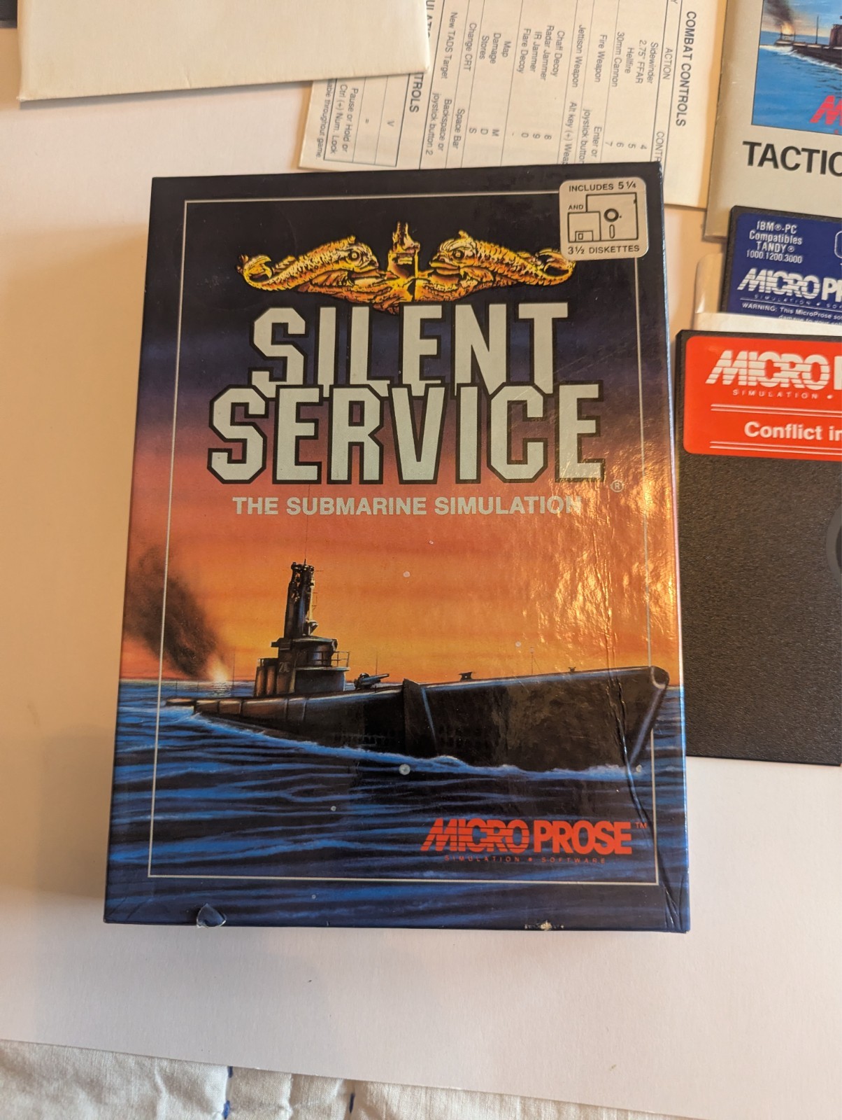 Micro Prose Games Lot Silent Service (Box) And Gunship + More – See Video