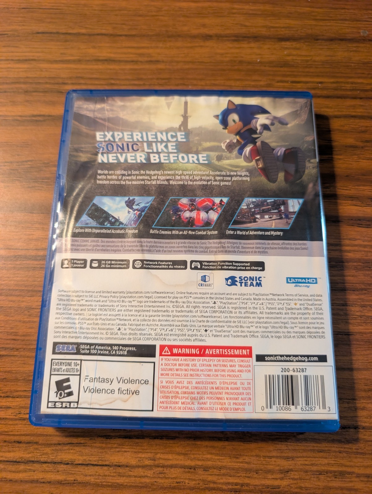 SONIC FRONTIERS – PlayStation 5, pre-owned