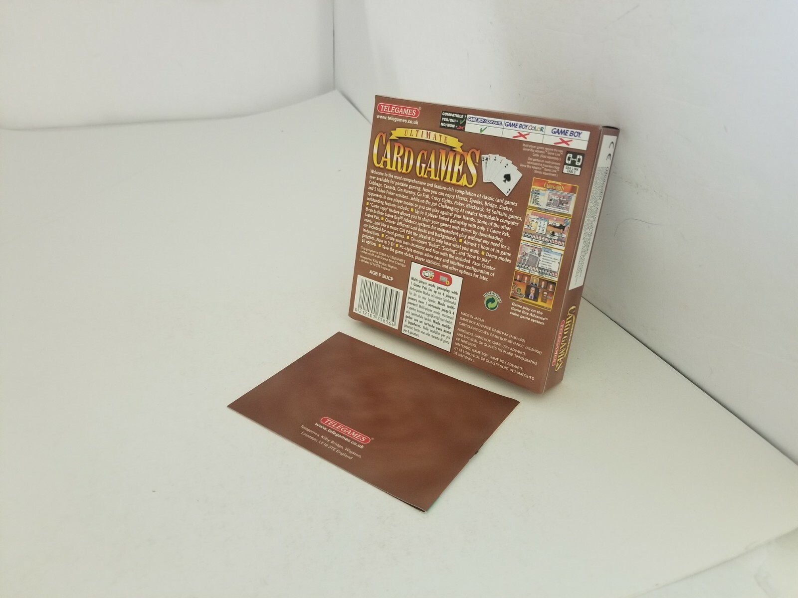 Original Box & Manual for Ultimate Card Games for Game Boy Advance ( NO GAME)F42
