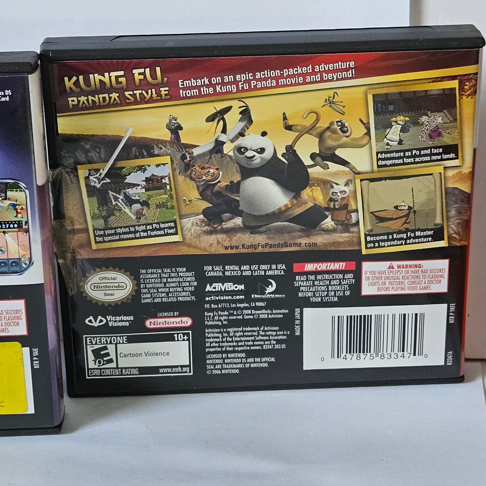 Nintendo DS Alvin and The Chipmunks Kung Fu Panda Lot of 2 Cartridges Manuals