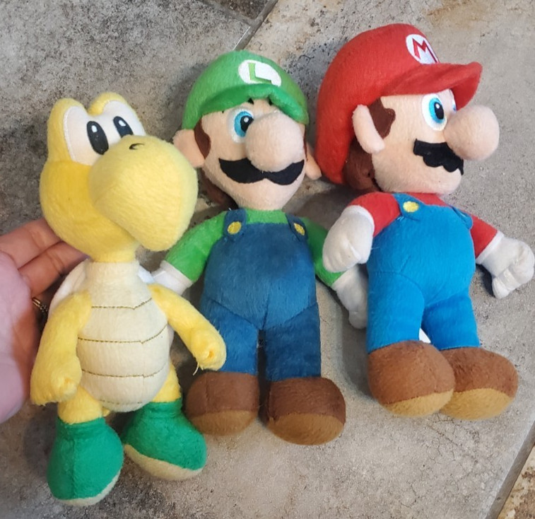2012 Goldie Nintendo Super Mario plush Lot of 3 – Mario, Luigi, Koopa Troopa