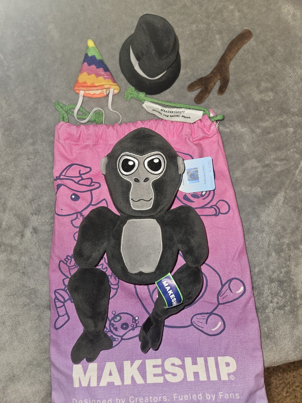 Makeship Gorilla Tag Monke Plush Doll Washable Limited Edition Plushie