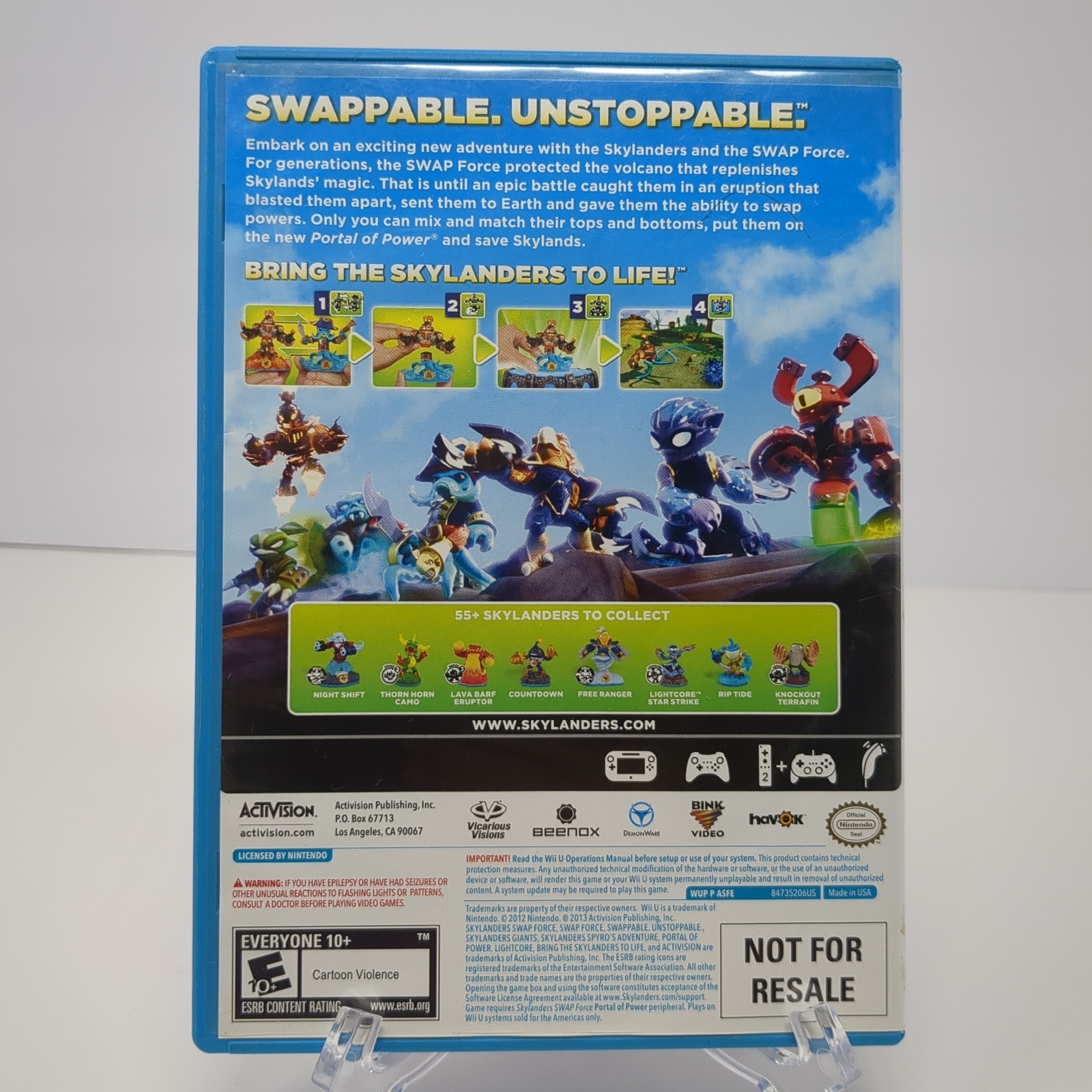 Skylanders Swap Force (Nintendo Wii U, 2013) Not For Reslae Version