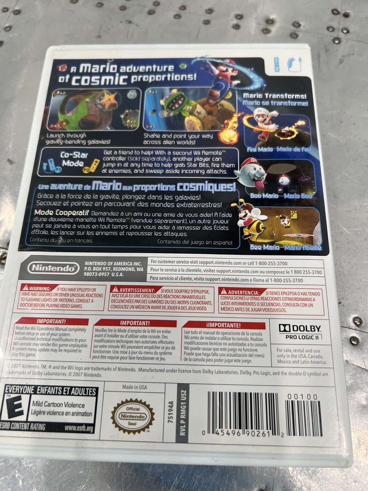 Super Mario Galaxy (Nintendo Wii, 2007) W/manual And Inserts Very Nice