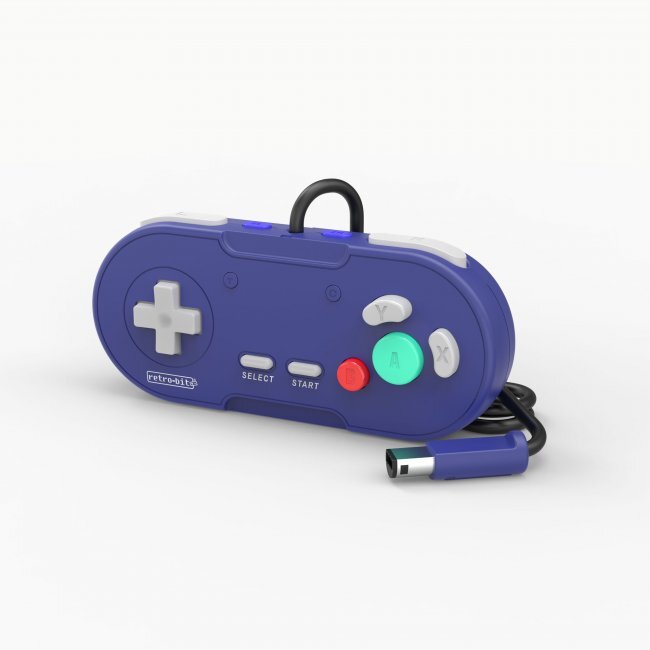 Retro-Bit LegacyGC Wired Controller for Gamecube & Wii – Indigo