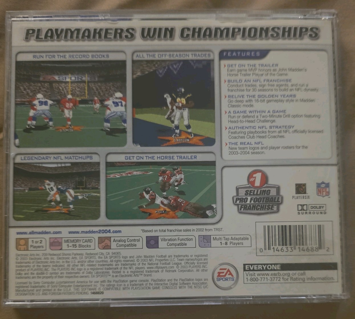 Madden NFL 2004 (Sony PlayStation 1, 2003)