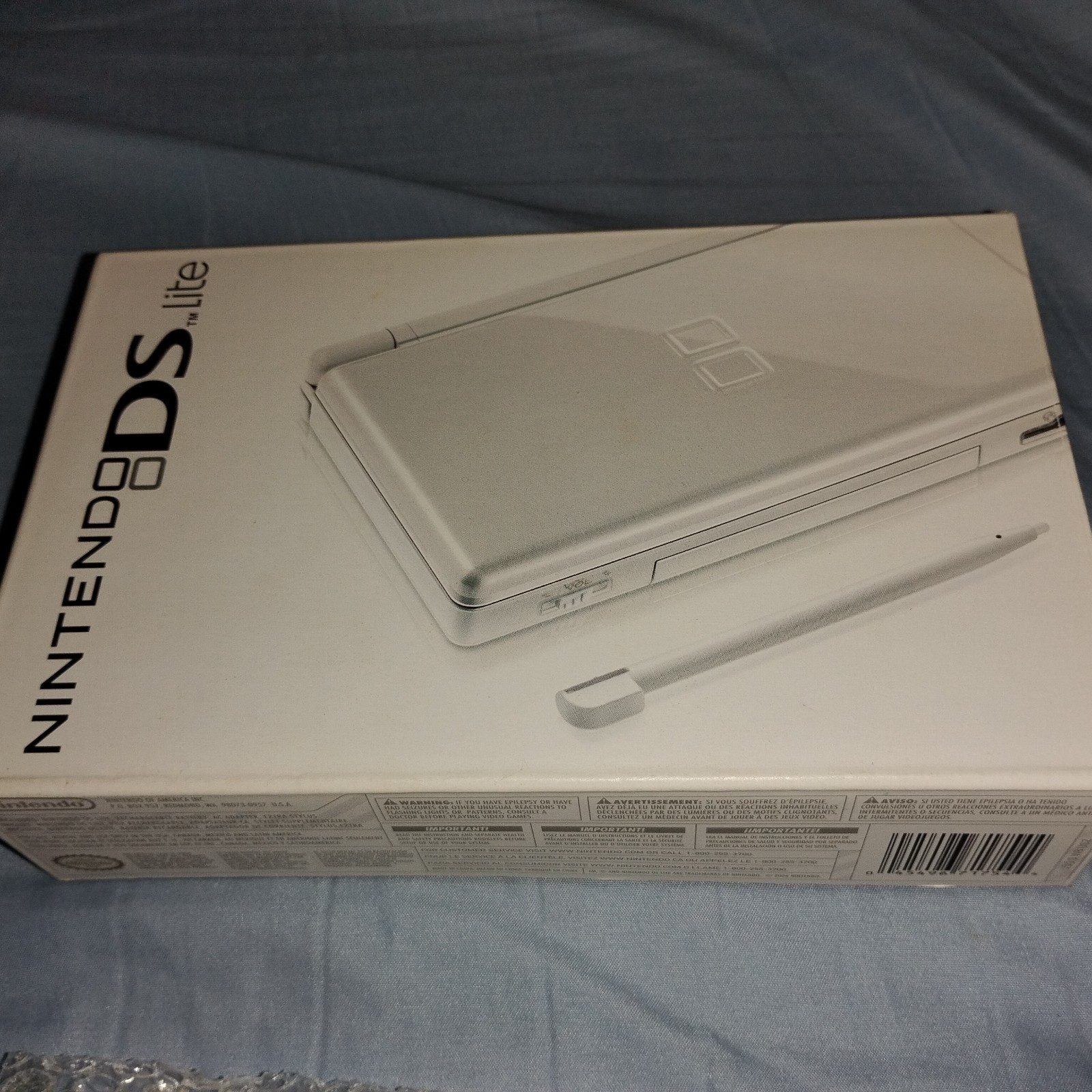 Nintendo DS Lite Console White Working With Box And Instruction Manual NDS
