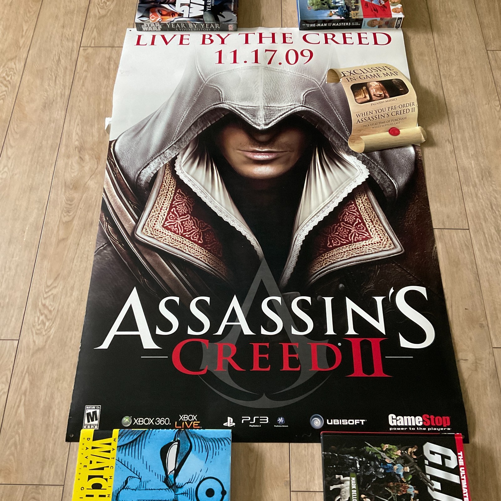 Assassin’s Creed II 2009 HUGE Store Display Sign Video Game Promo 33×48 Banner