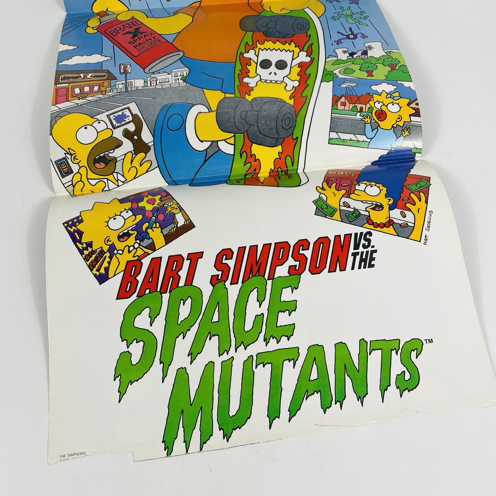Bart Simpson vs. The Space Mutants and Deja vu Nintendo Power Poster 1990