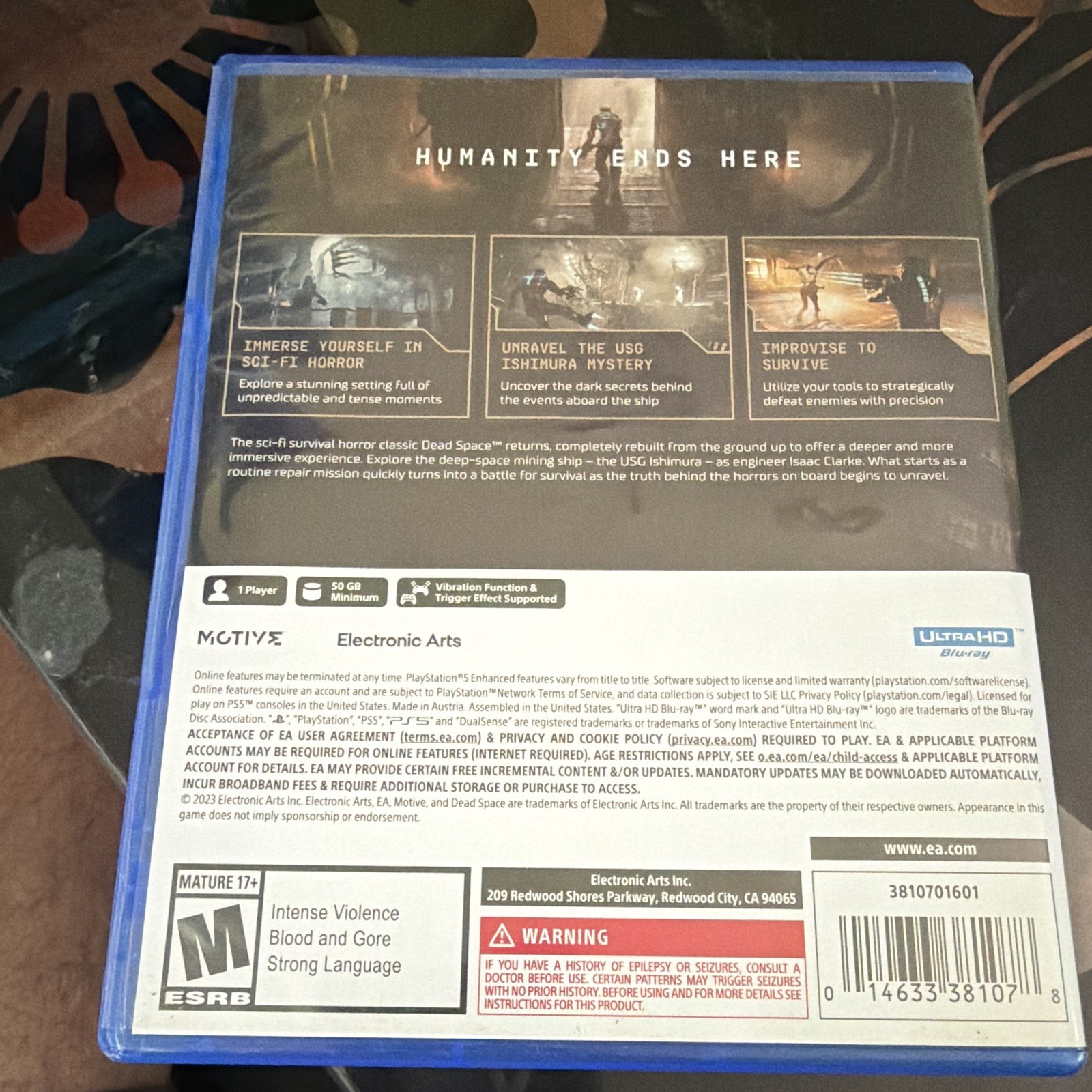 Electronic Arts Dead Space PS5 2023 M Mature Survival Horror Sci-Fi NTSC-U/C