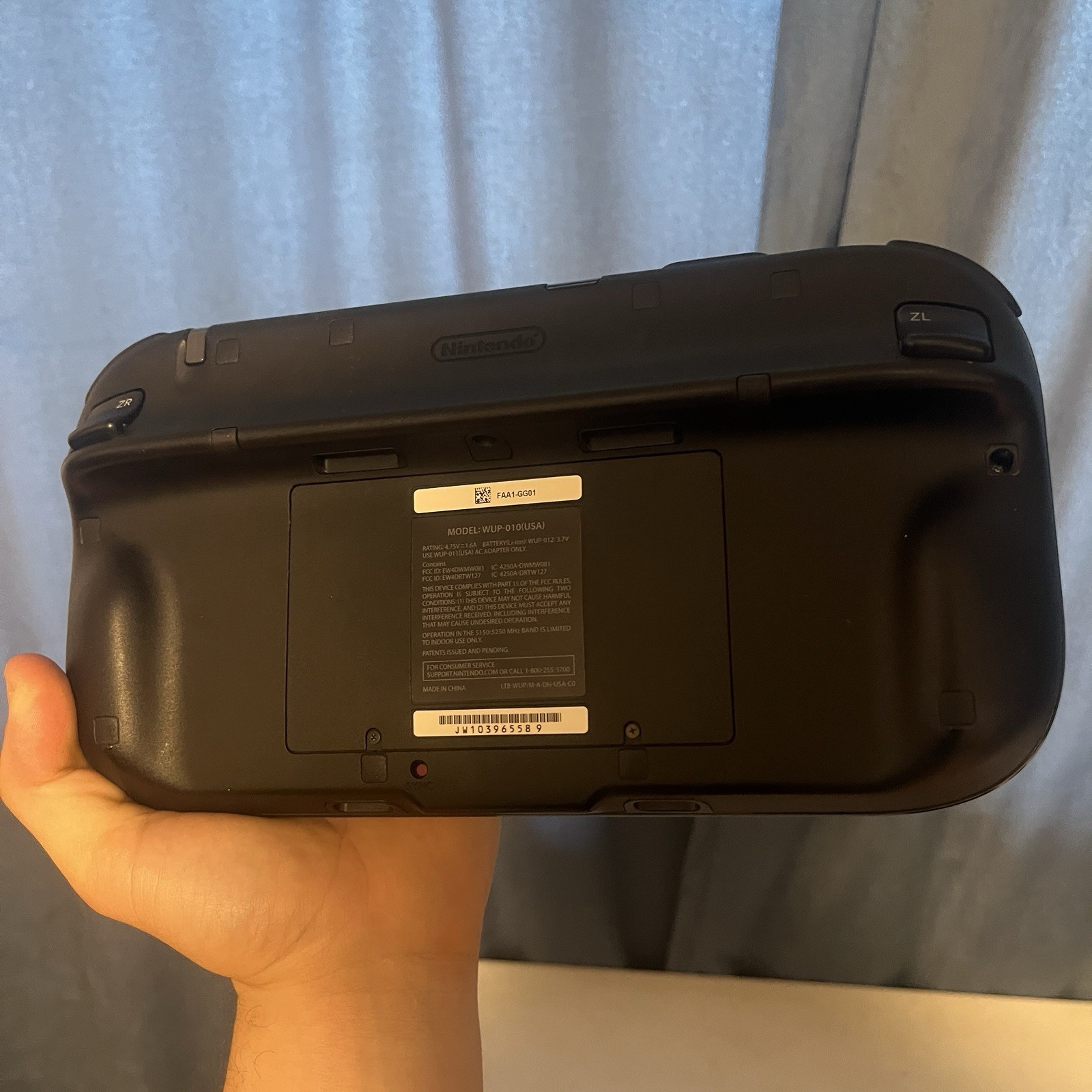 Wii U Gamepad Only Nintendo OEM Authentic Genuine WUP-010 Black Tested