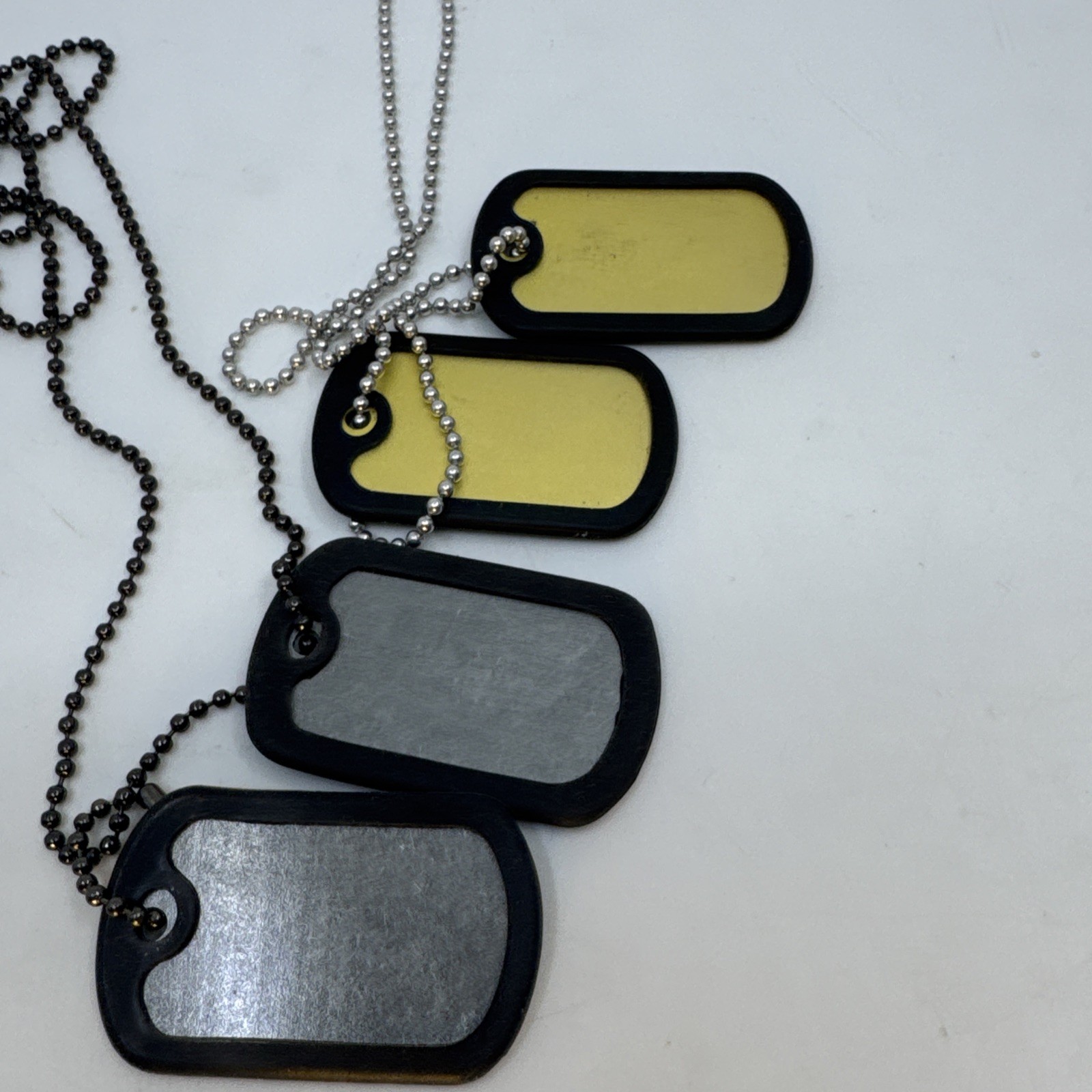 Battlefield 4 Prepare 4 Battle Dog Tag Necklace Set of 2 Gold & Silver