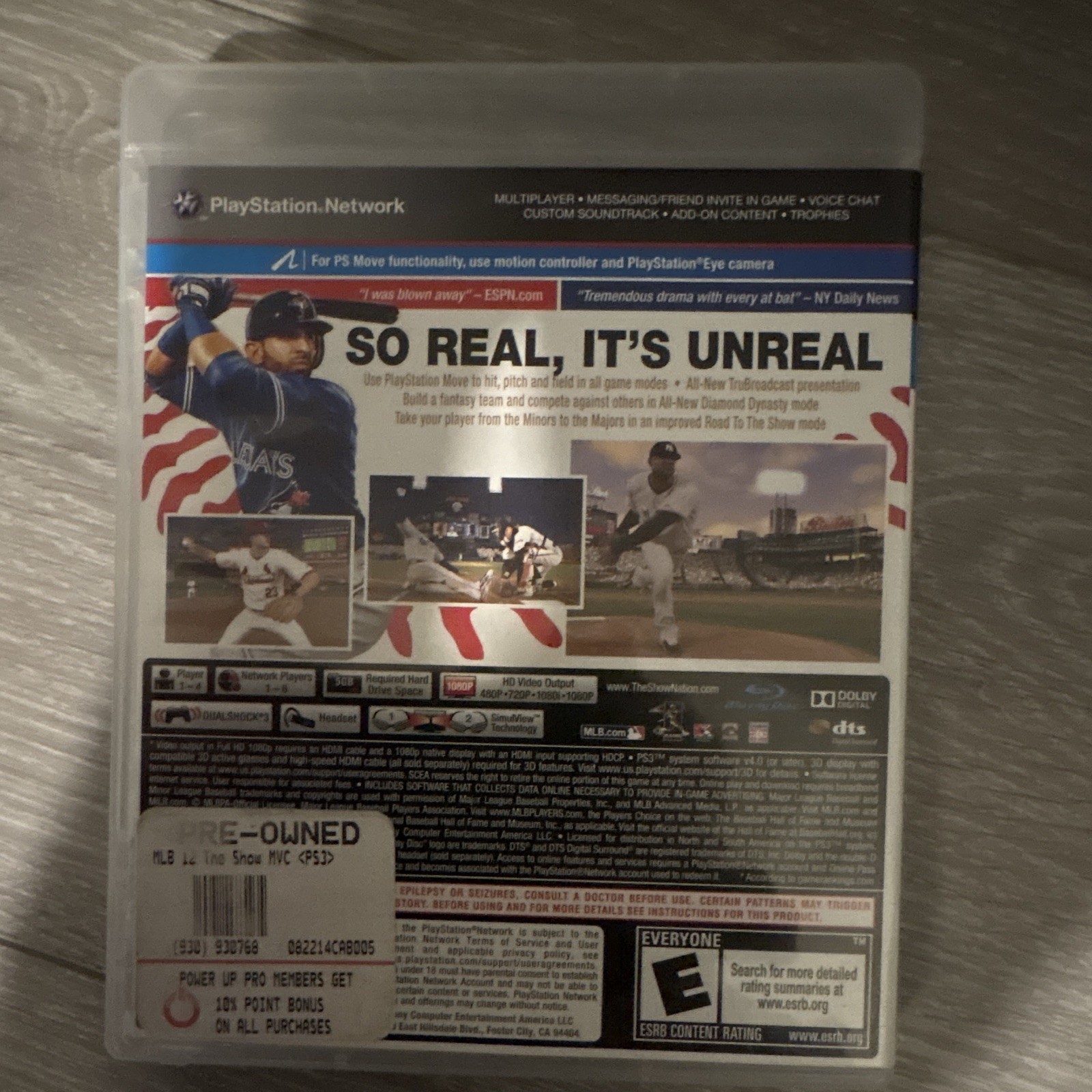 Sony MLB 12 The Show 2012 PS3 MLB The Show Series/Good Condition/Pre Owned