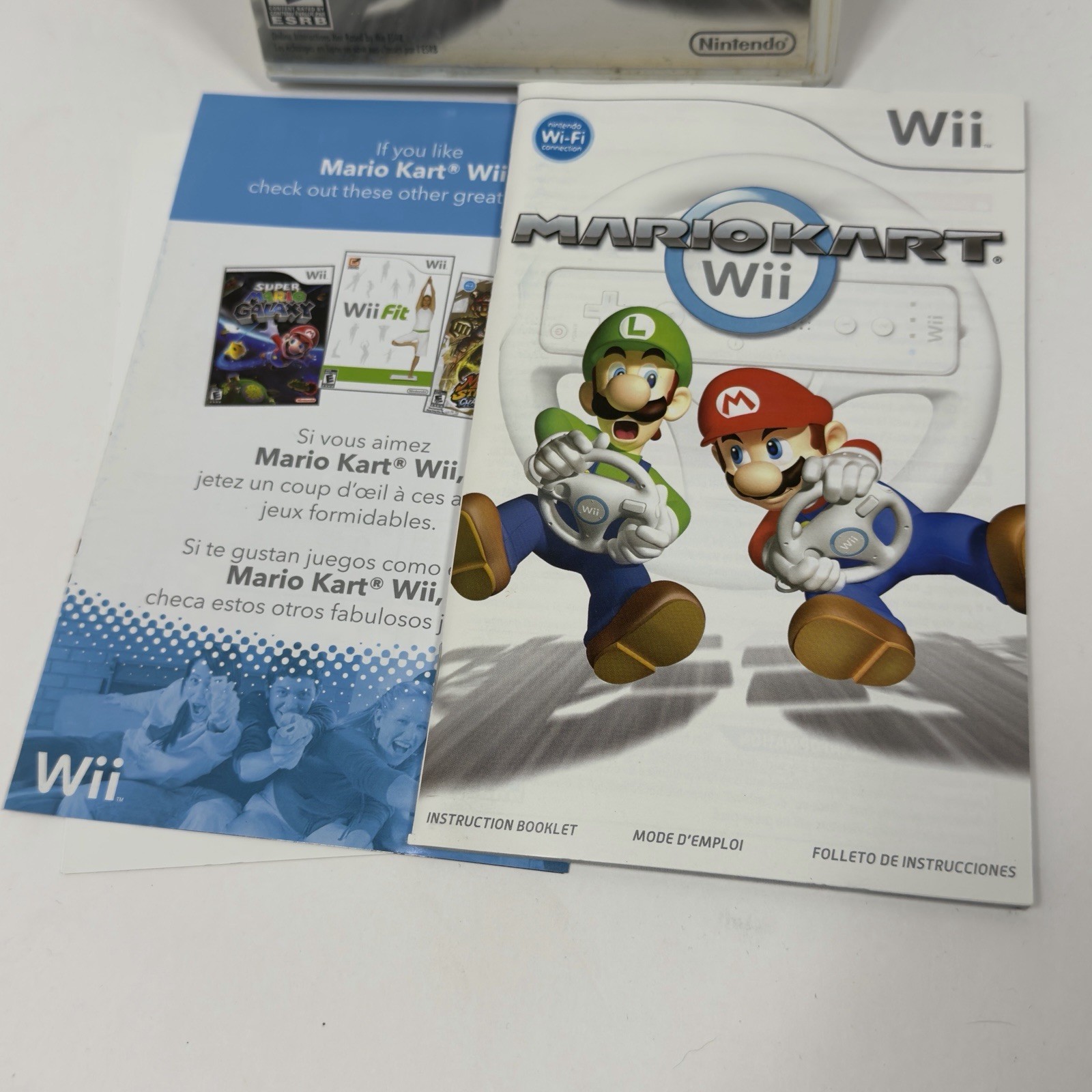 Mario Kart Wii (Nintendo Wii, 2008) Complete in Box with Manual & Inserts TESTED
