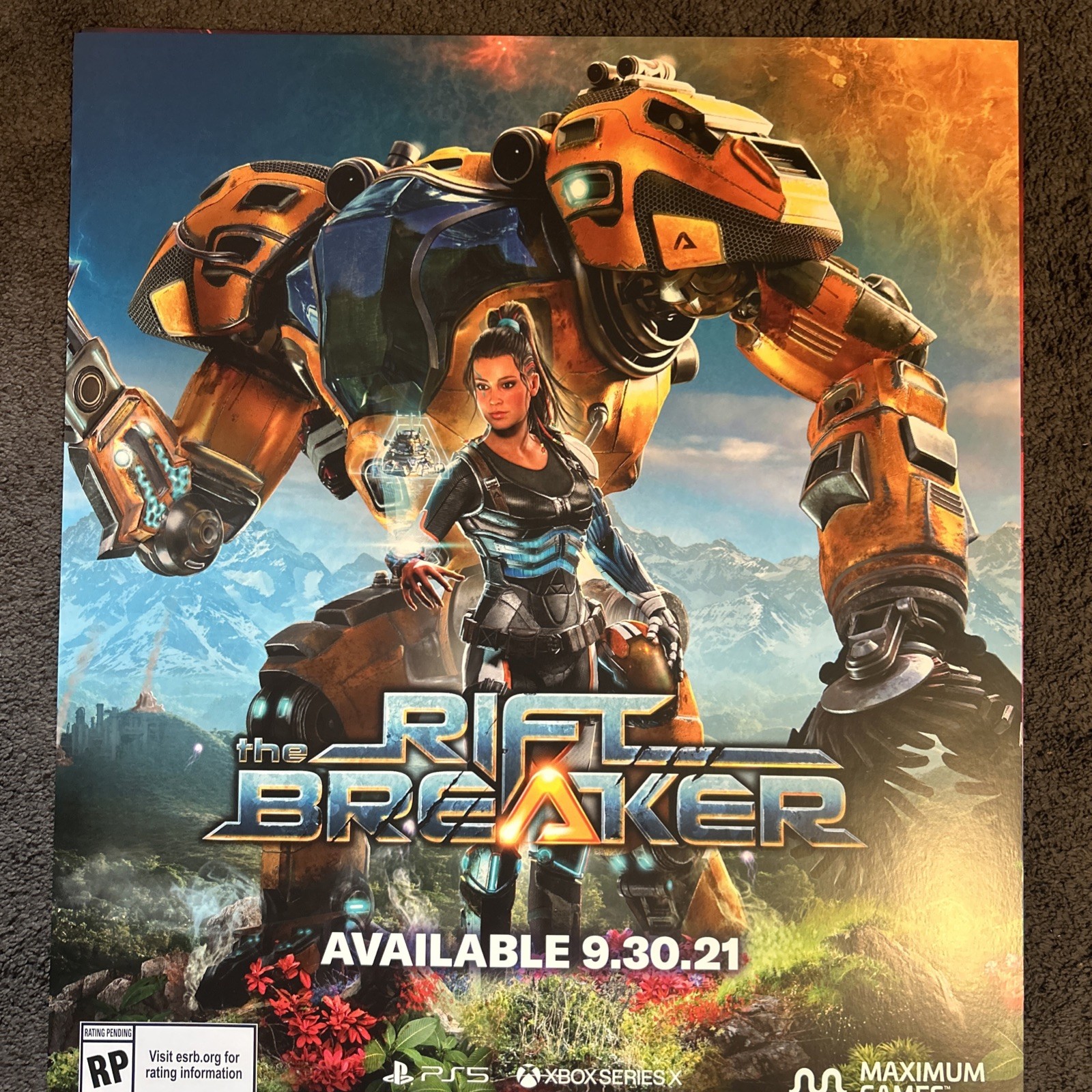 The Rift Breaker GameStop Promo Poster PS5 Xbox Series X 28 x 22