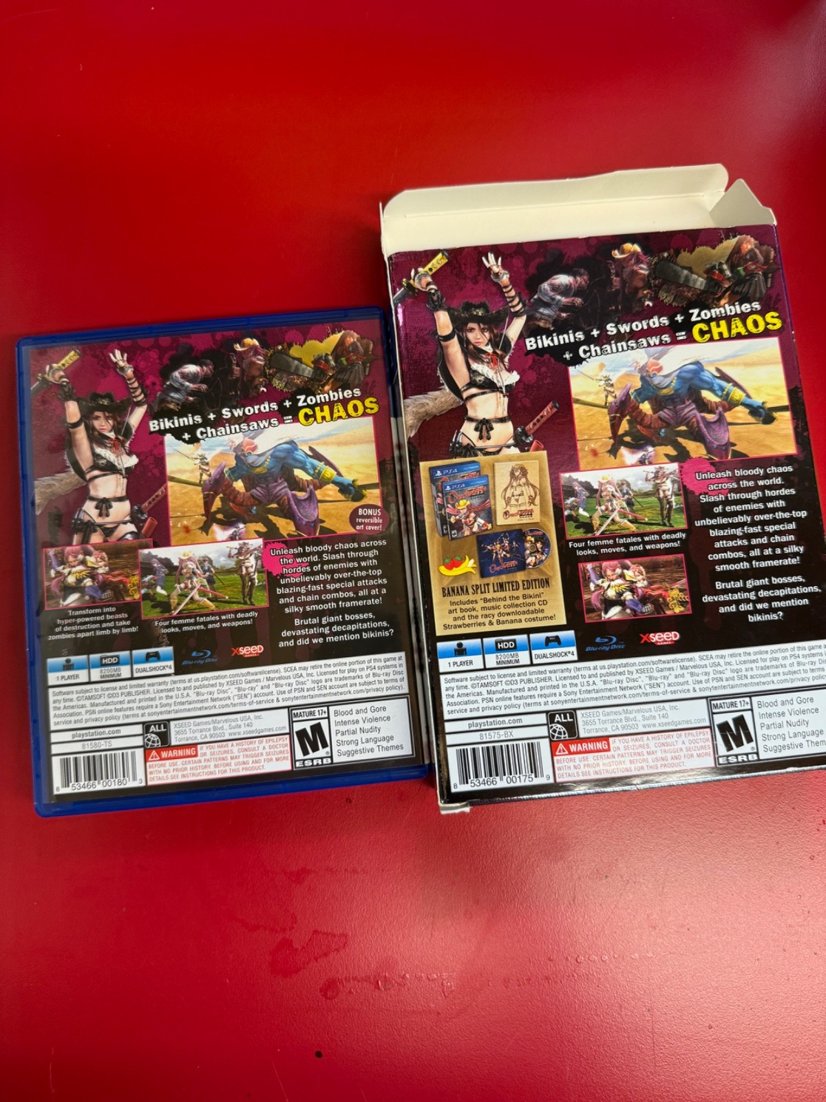 Onechanbara Z2: Chaos Banana Split Limited Edition (Sony PlayStation 4, 2015)CIB