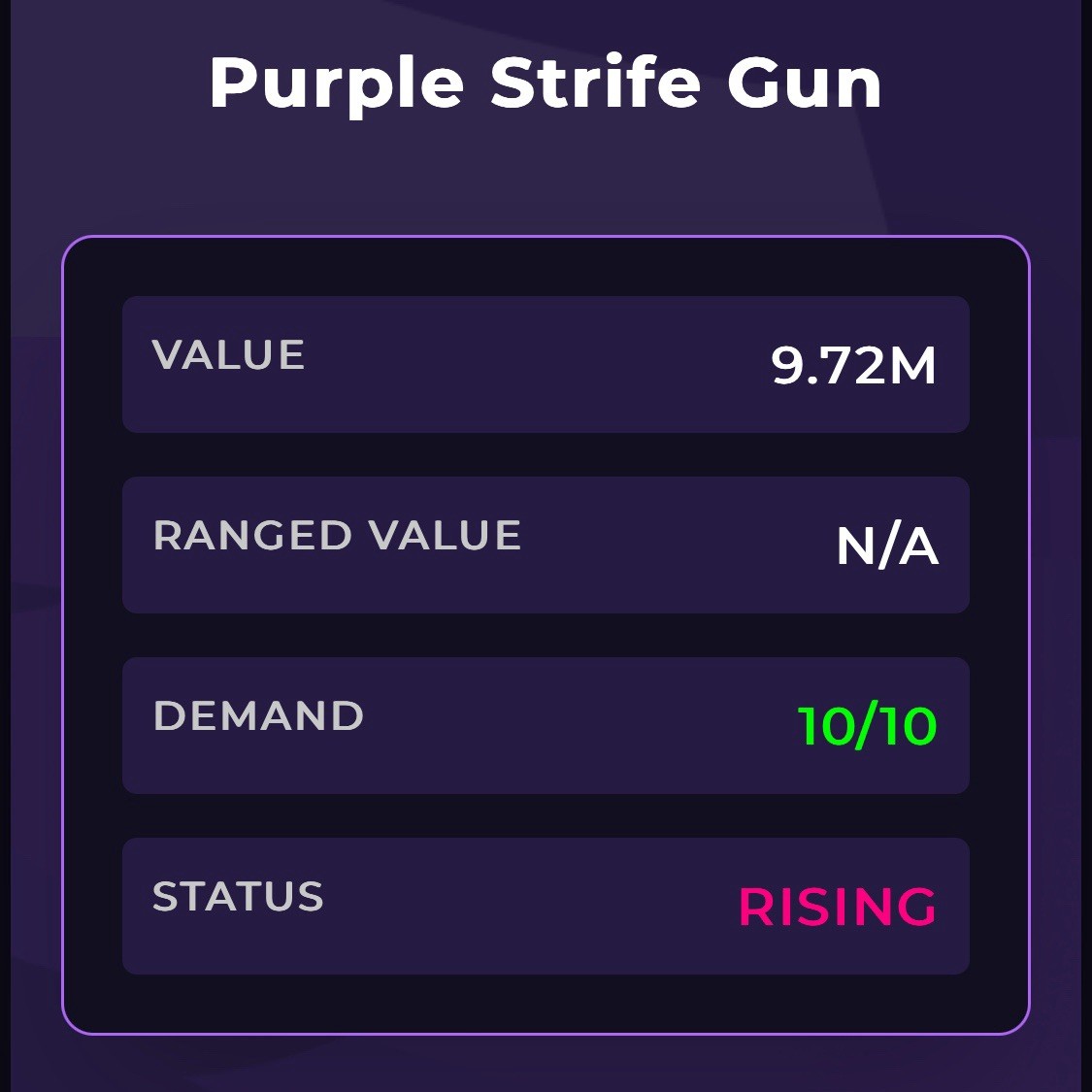 MVSD Purple Strife Gun | Murderers Vs Sheriffs Duels **CLEARANCE SALE 🏷️**