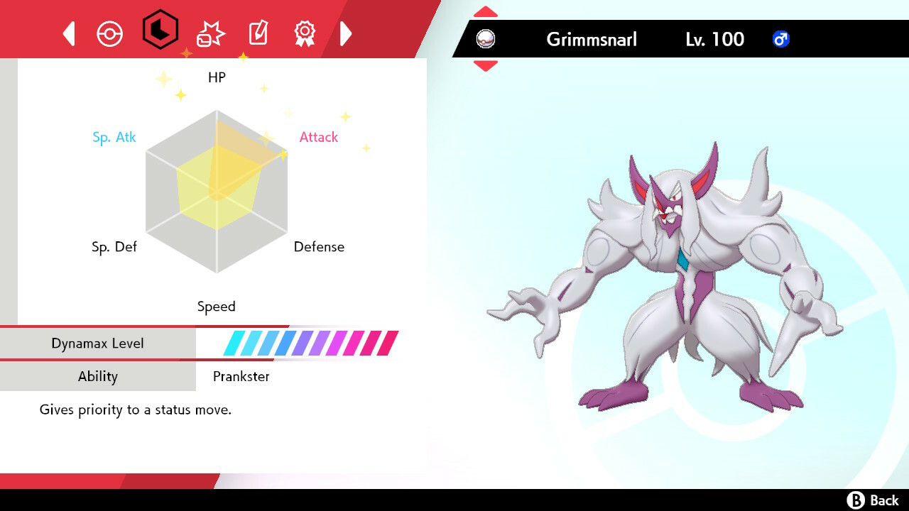 Pokemon Grimmsnarl Best Stats 6IV Best EVs & Nature 🌟Shiny🌟 Battle Ready Home