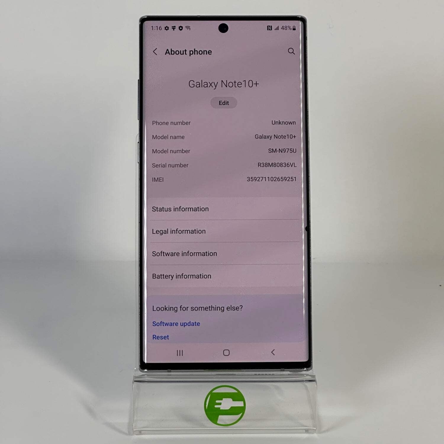 Unlocked Samsung Galaxy Note10 Plus 12GB RAM 256GB SM-N975U Aura Glow