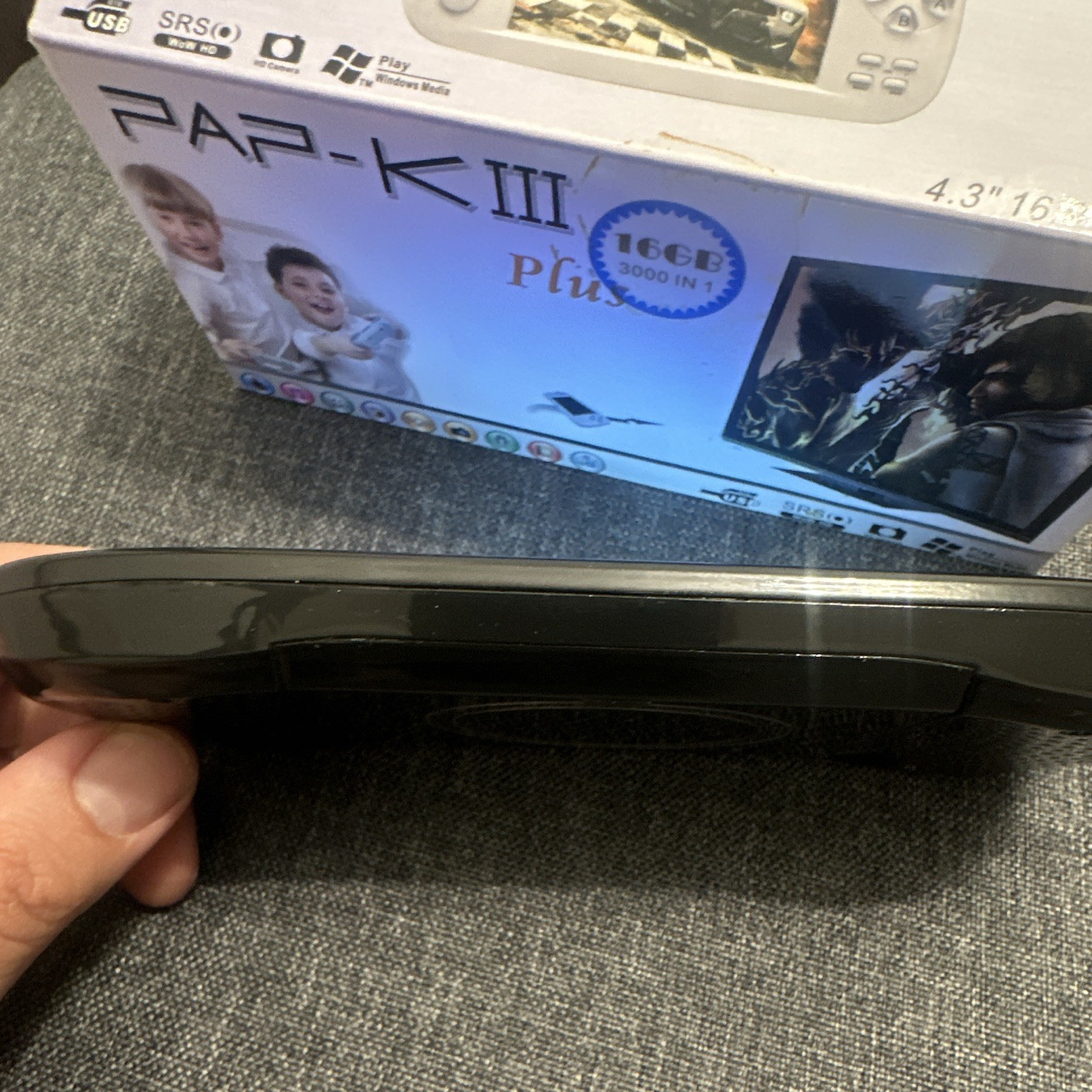 PAP-K III Plus 16GB 64-bit Handheld Game System Black TF Card Support Camera