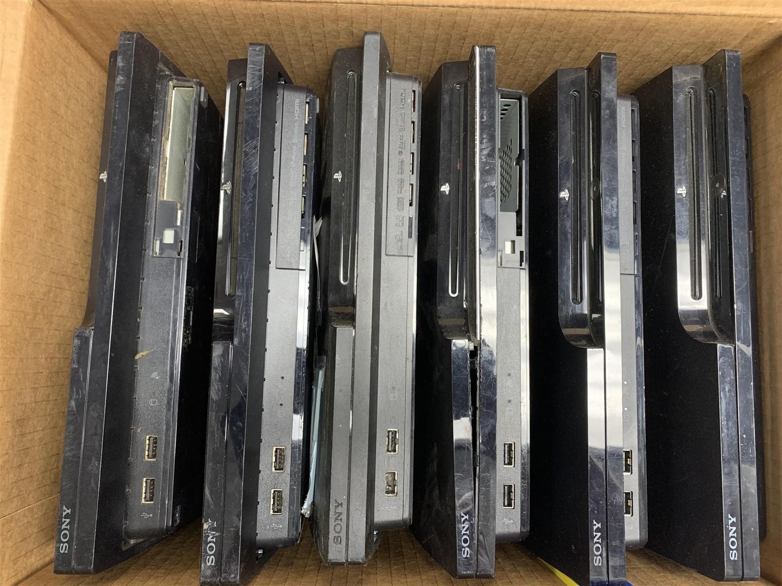 Bulk Lot 6 Sony PS3 Slim Consoles Broken For Parts or Repair Wholesale