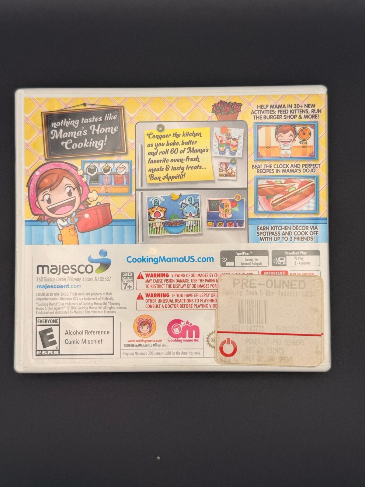 Majesco Cooking Mama 5: Bon Appétit! Nintendo 3DS NTSC-U/C Complete tested