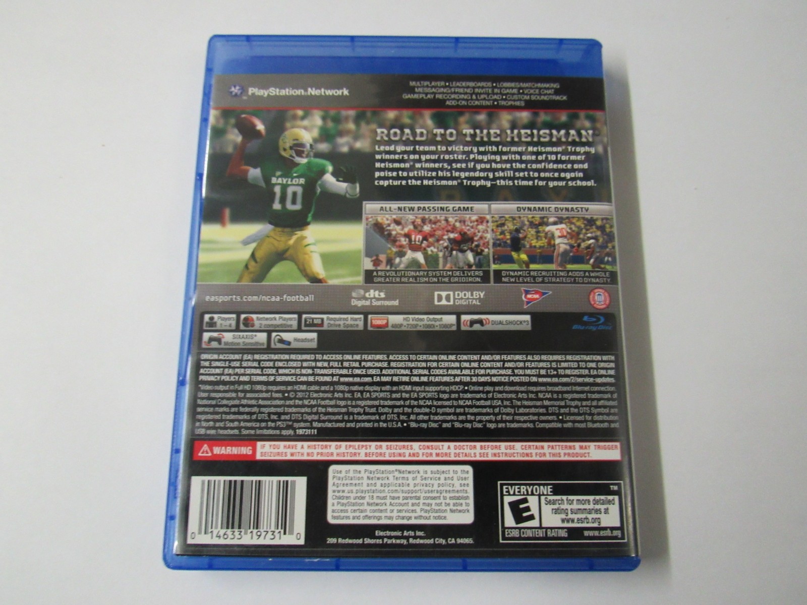 NCAA Football 13 Sony PlayStation 3 2012 PS3 Complete