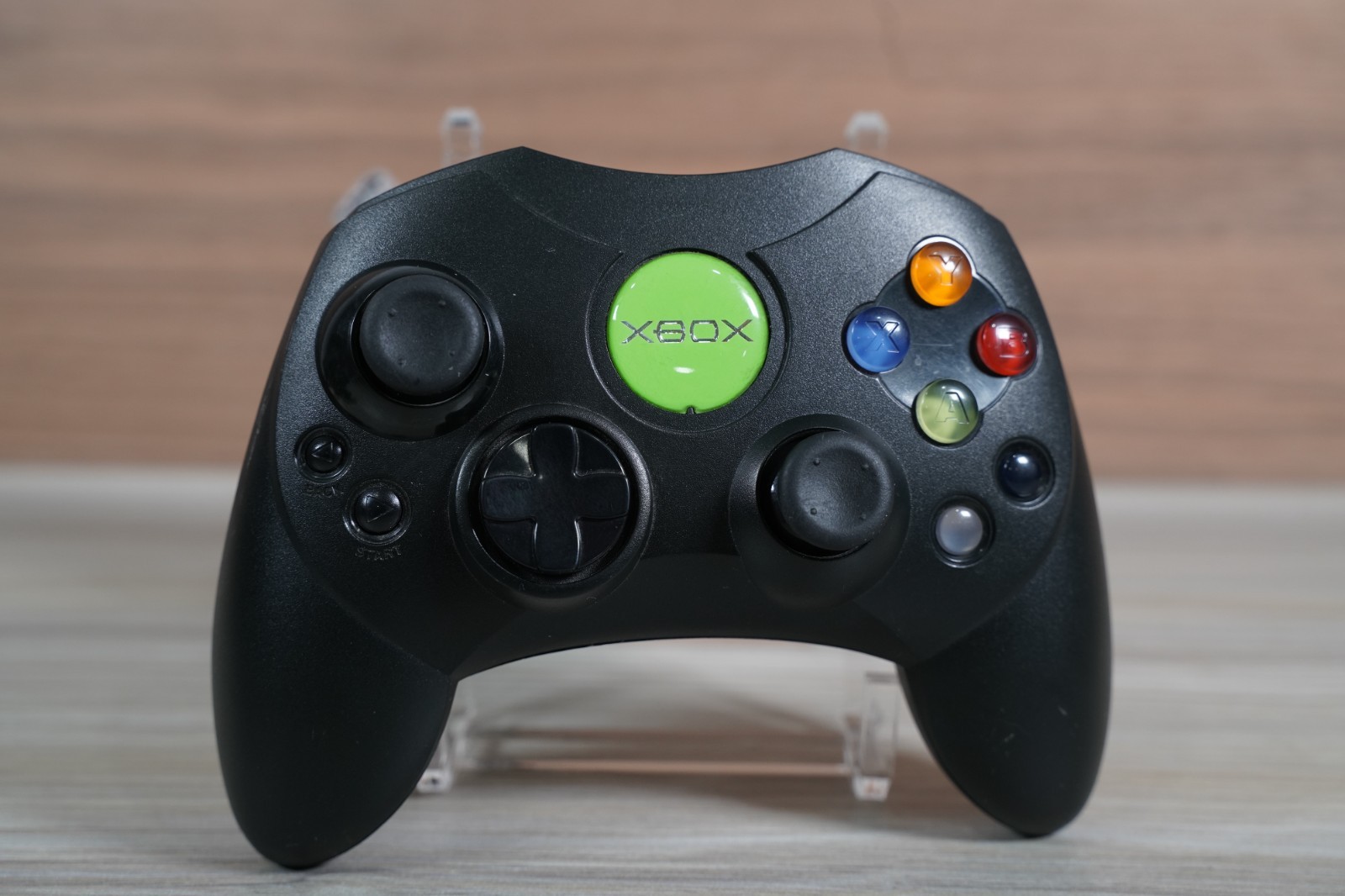 Original Xbox OEM S Type Black Controller w/ Breakaway – NEW THUMBSTICKS! CLEAN