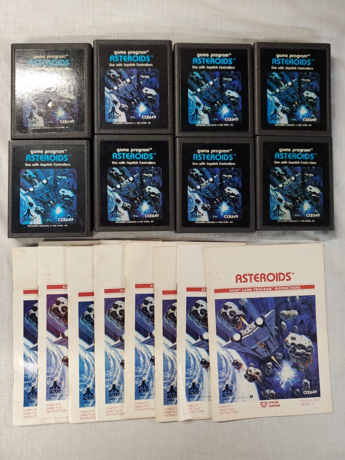 Asteroids (Atari, 1981) Atari 2600 Cart And Manual Tested