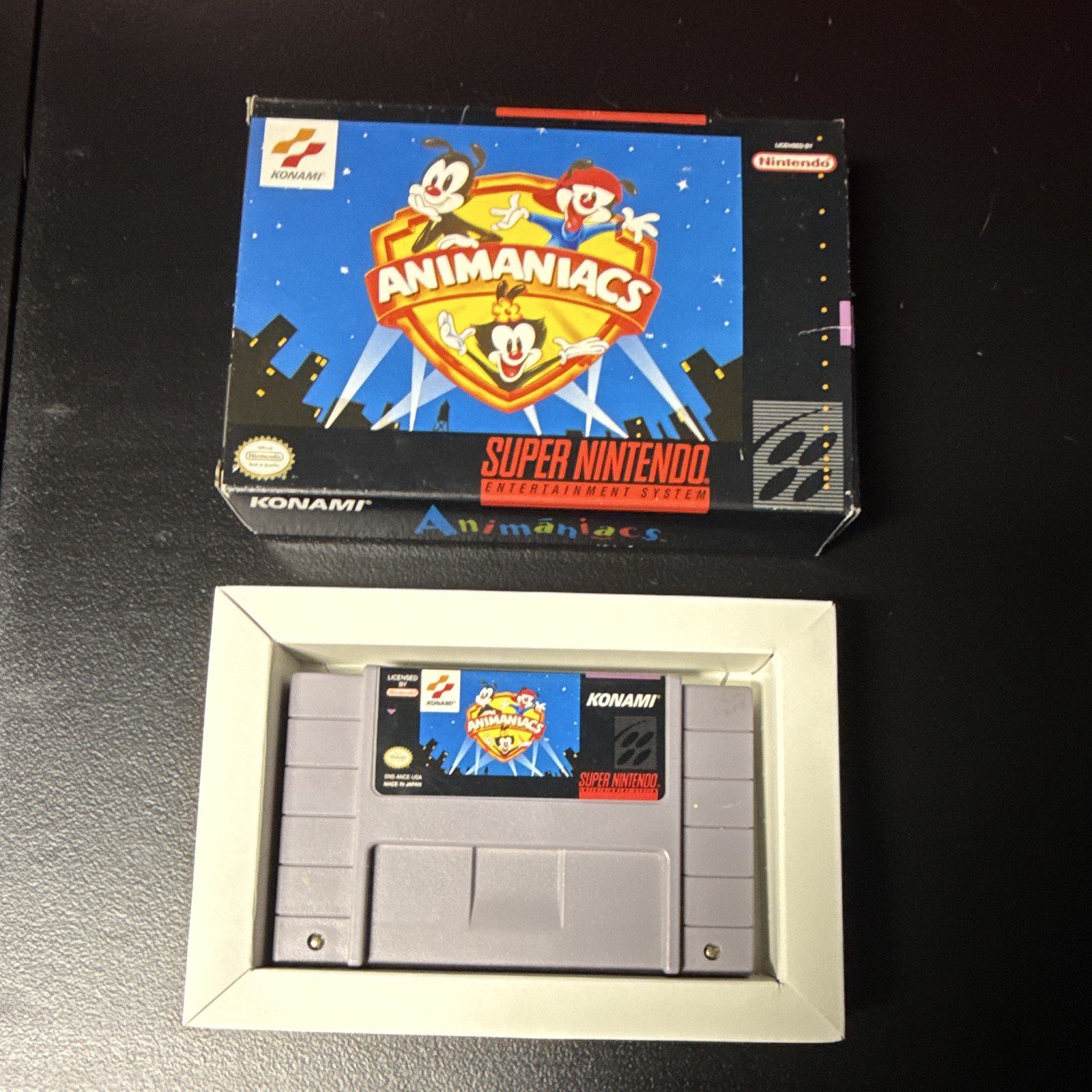 Konami Animaniacs Nintendo SNES 1994 NTSC-U/C (Box Included) (NO MANUAL)