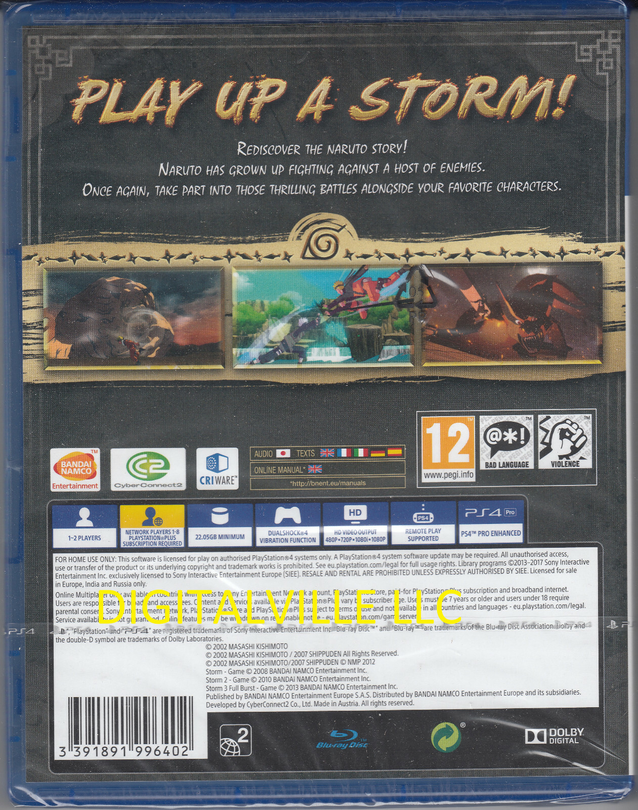 Naruto Shippuden Ultimate Ninja Storm Trilogy PS4 Brand New Factory Sealed
