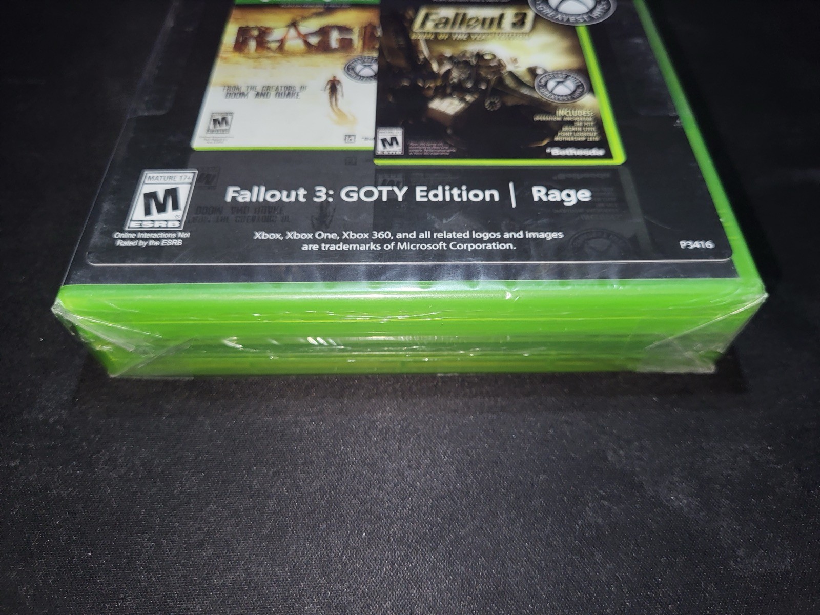 Xbox Greatest Hits 2 Pack Fallout 3 GOTY Edition/Rage Xbox 360/One NEW SEALED