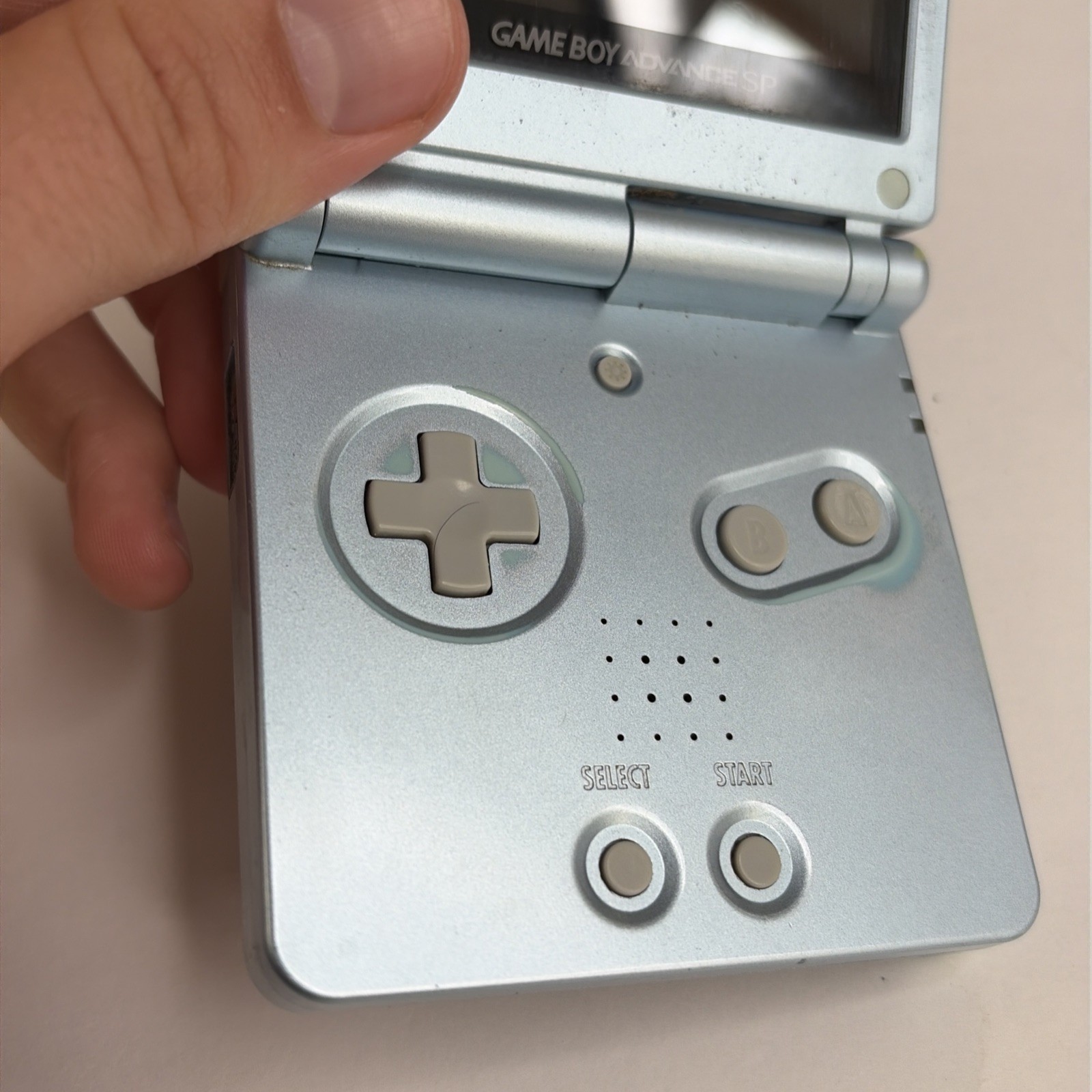 For Repair! Nintendo Game Boy Advance SP Has 101 Pearl Blue GBA SP – US Model