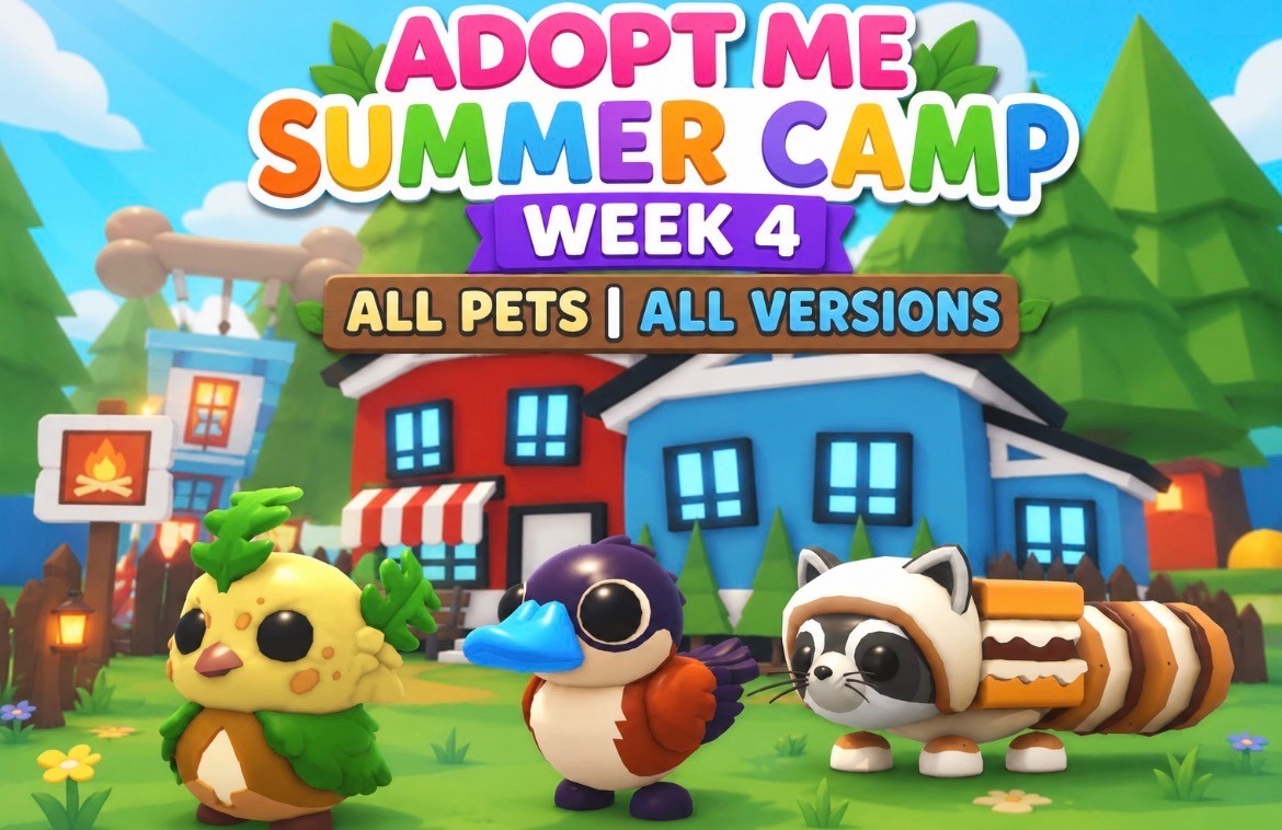 Adopt me Summer Camp Week 4 | All pets & varations