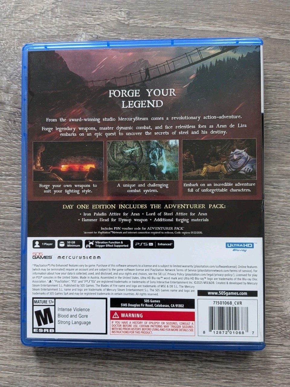 BLADE OF FIRE: Day One Edition (Playstation 5 PS5) DLC Included