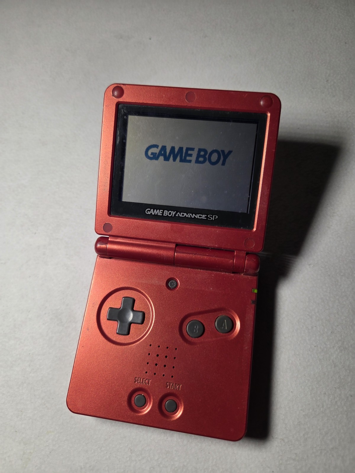 Nintendo Game Boy Advance SP Handheld System – Flame Red With No Charger