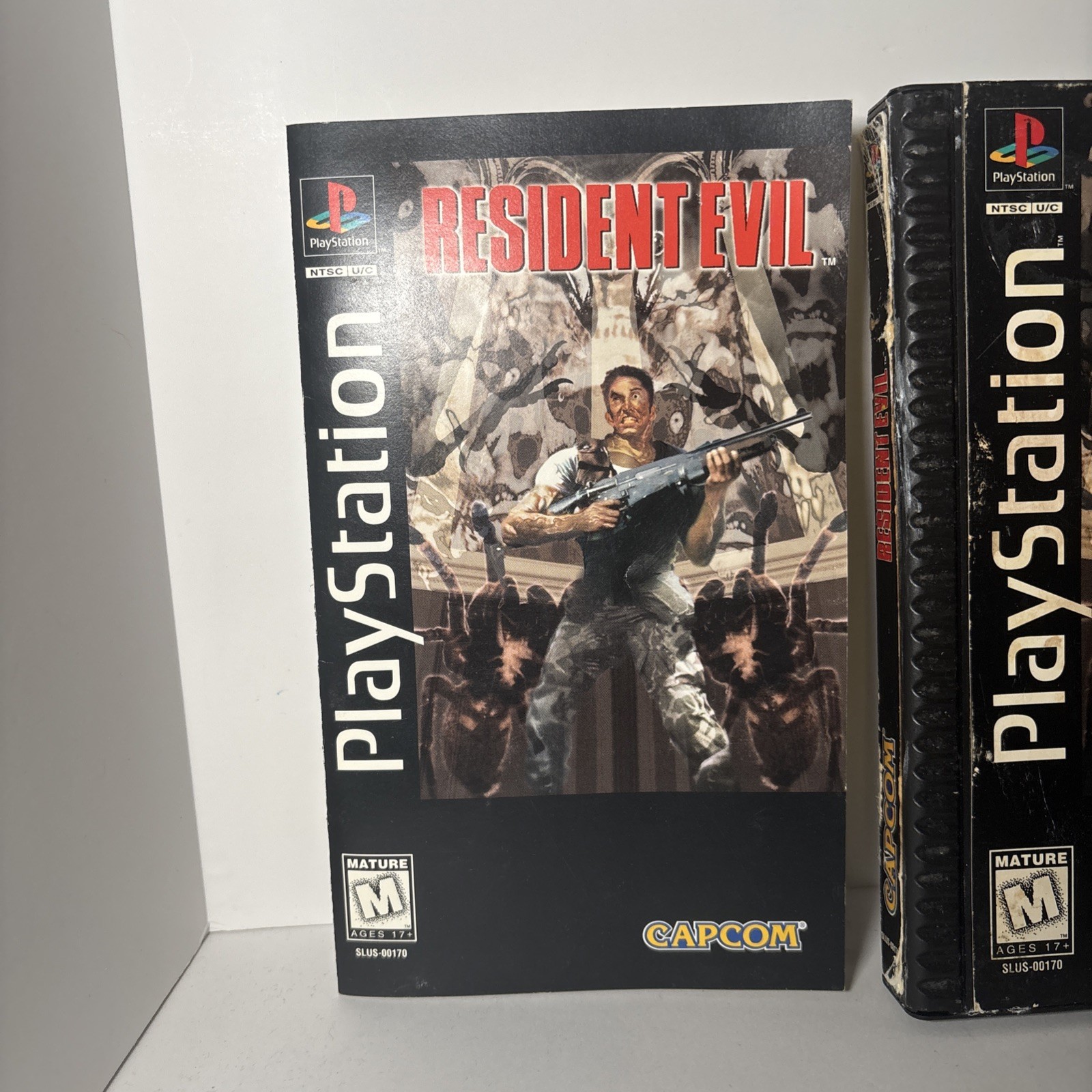 BOX ONLY Resident Evil Sony PlayStation 1 Long Box and Manual NO GAME AS IS READ