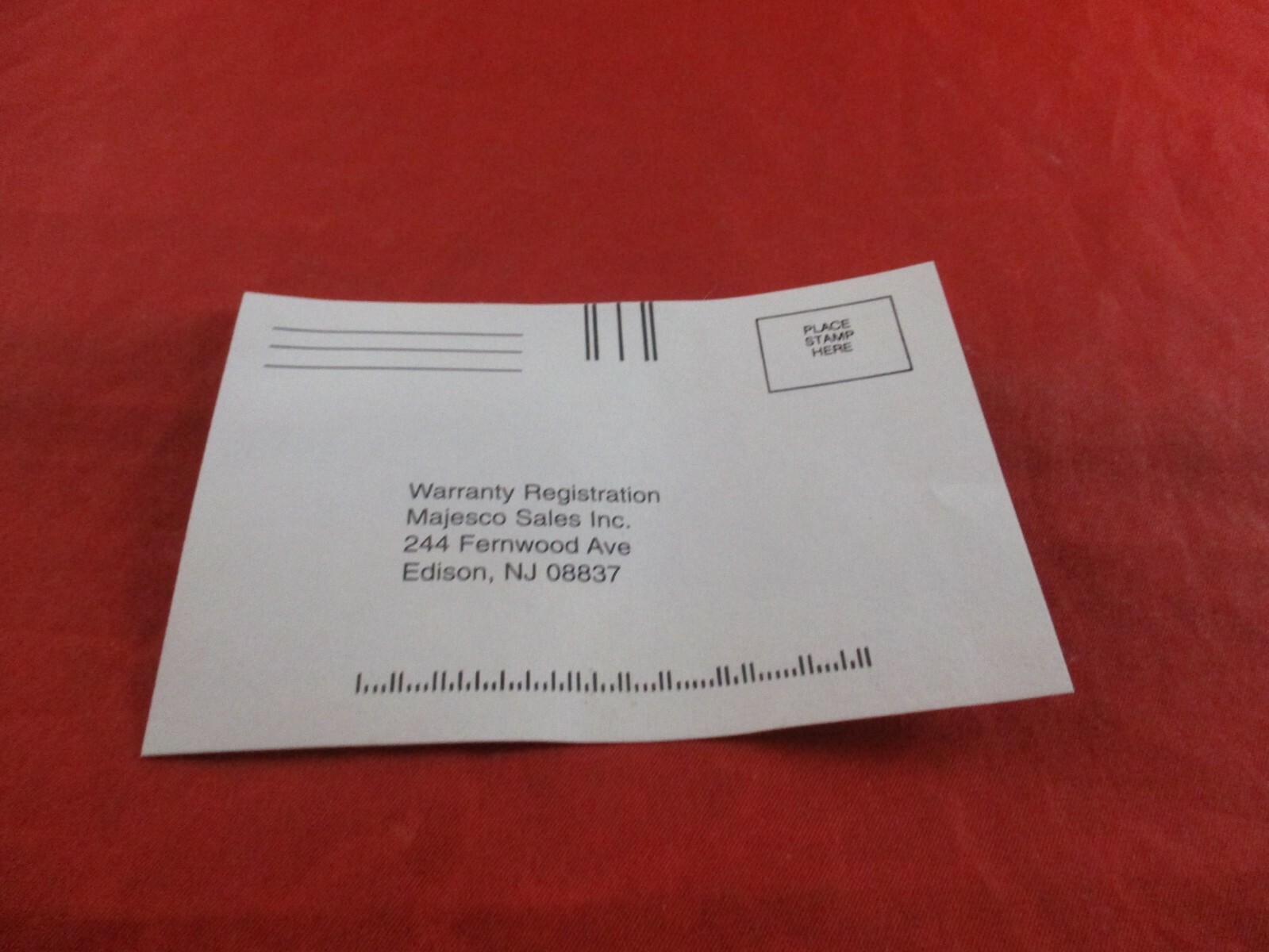 Majesco Sales Sega Genesis Mailer Insert Registration Card ONLY