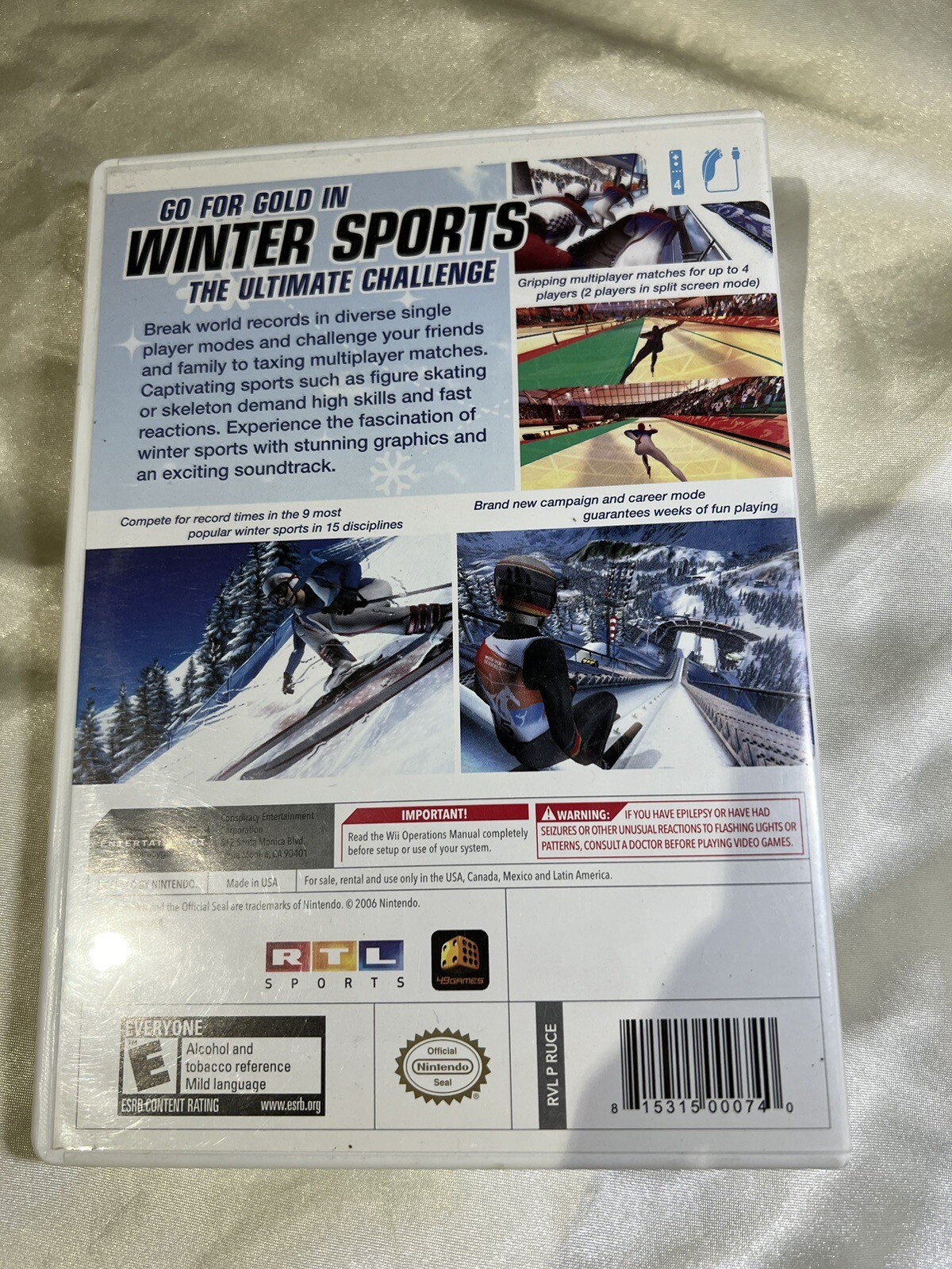Lot of 3 NINTENDO Wii GAMES -Family Gameshow, Dancing w/Stars, Winter Sports- E