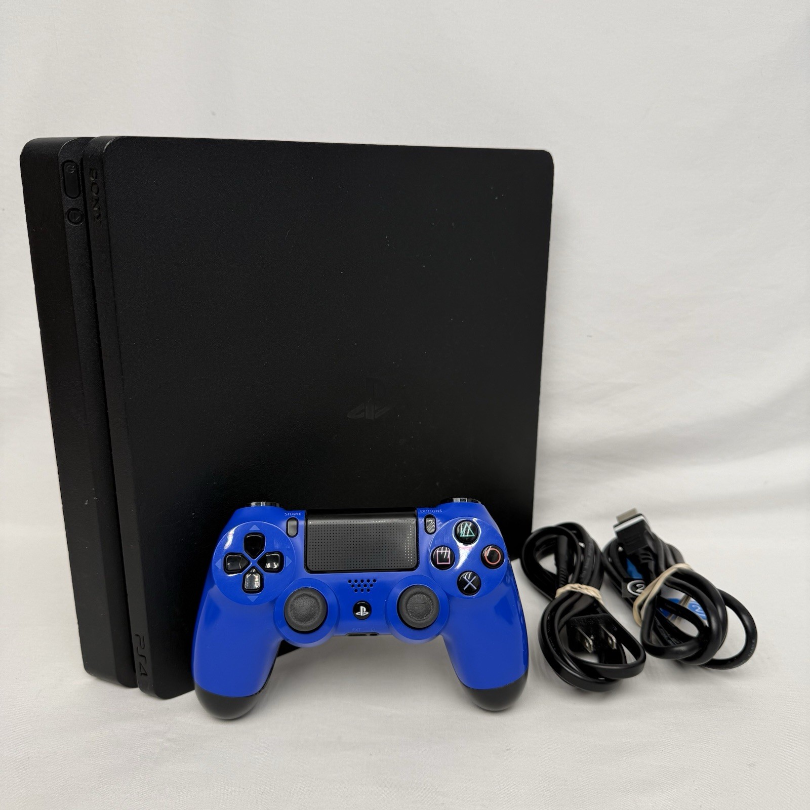 PS4 Slim Console w/ Controller & Cables – Tested – Works great! PlayStation 4