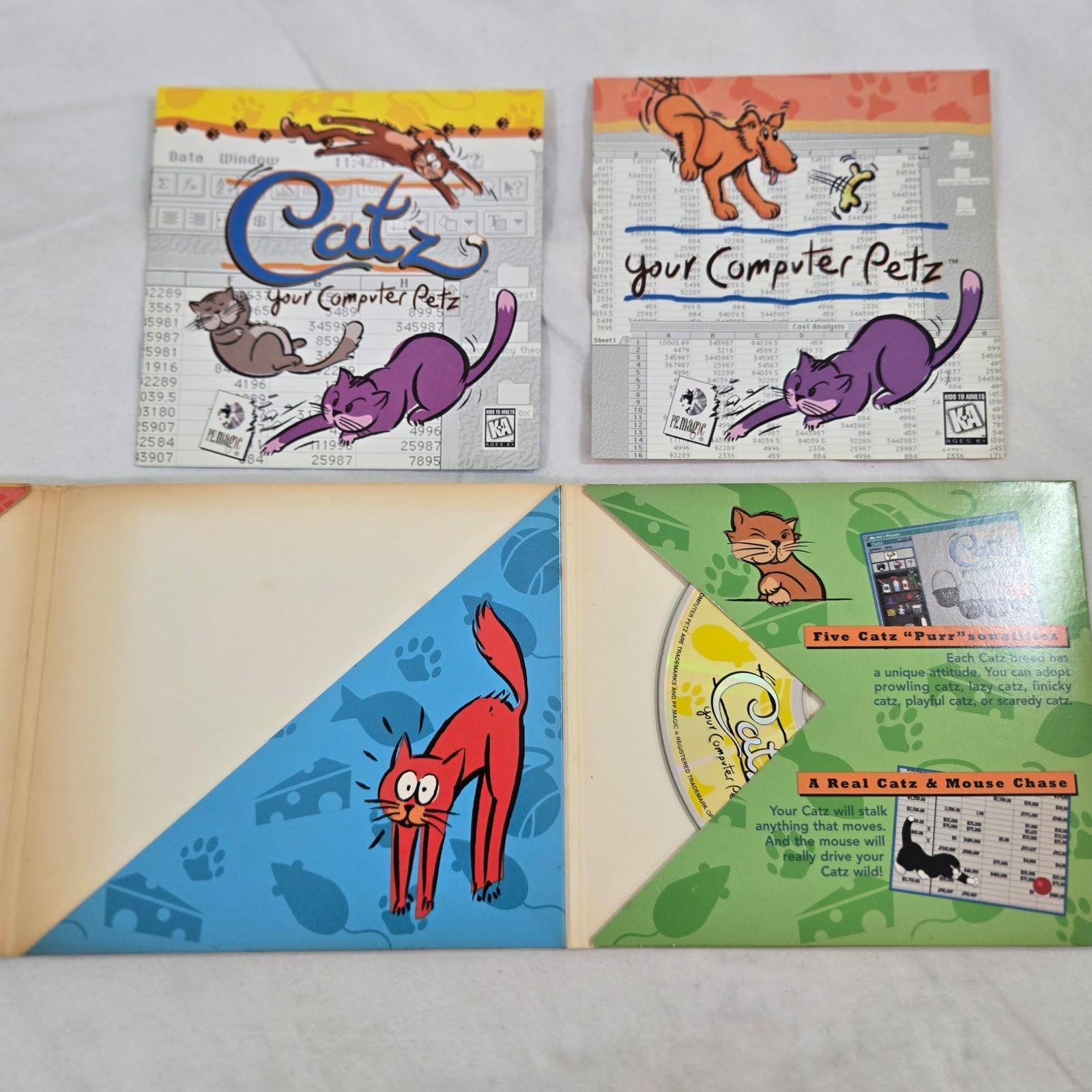 Dogz Catz Petz PC Game Lot Vintage 1995 1998 PF Magic Virtual Pet Retro CD-ROM