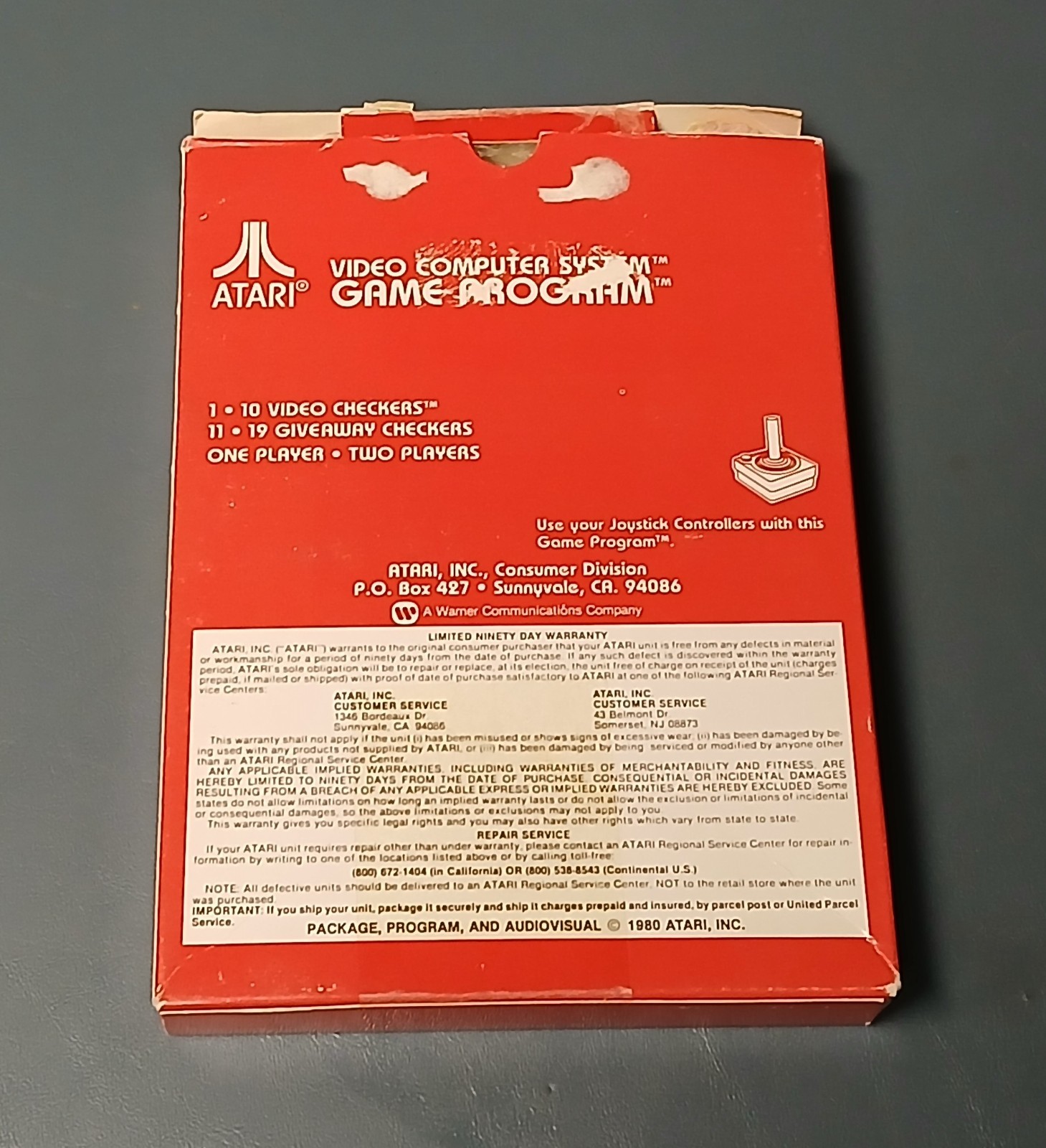 Atari 2600 Video Checkers – Complete In Box (CIB) With Manual And Catalog